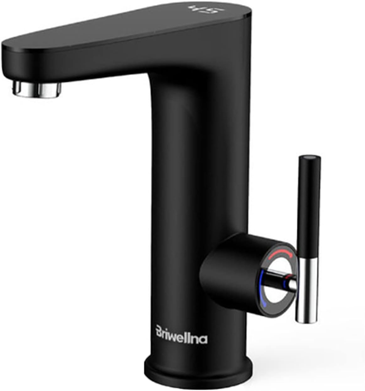 Robinet d'eau Chaude électrique Instantanée 220V, Robinet de Salle de Bains lavabo avec Affichage de la Température à LED, Robinet avec Tube Chauffant en Acier Inoxydable