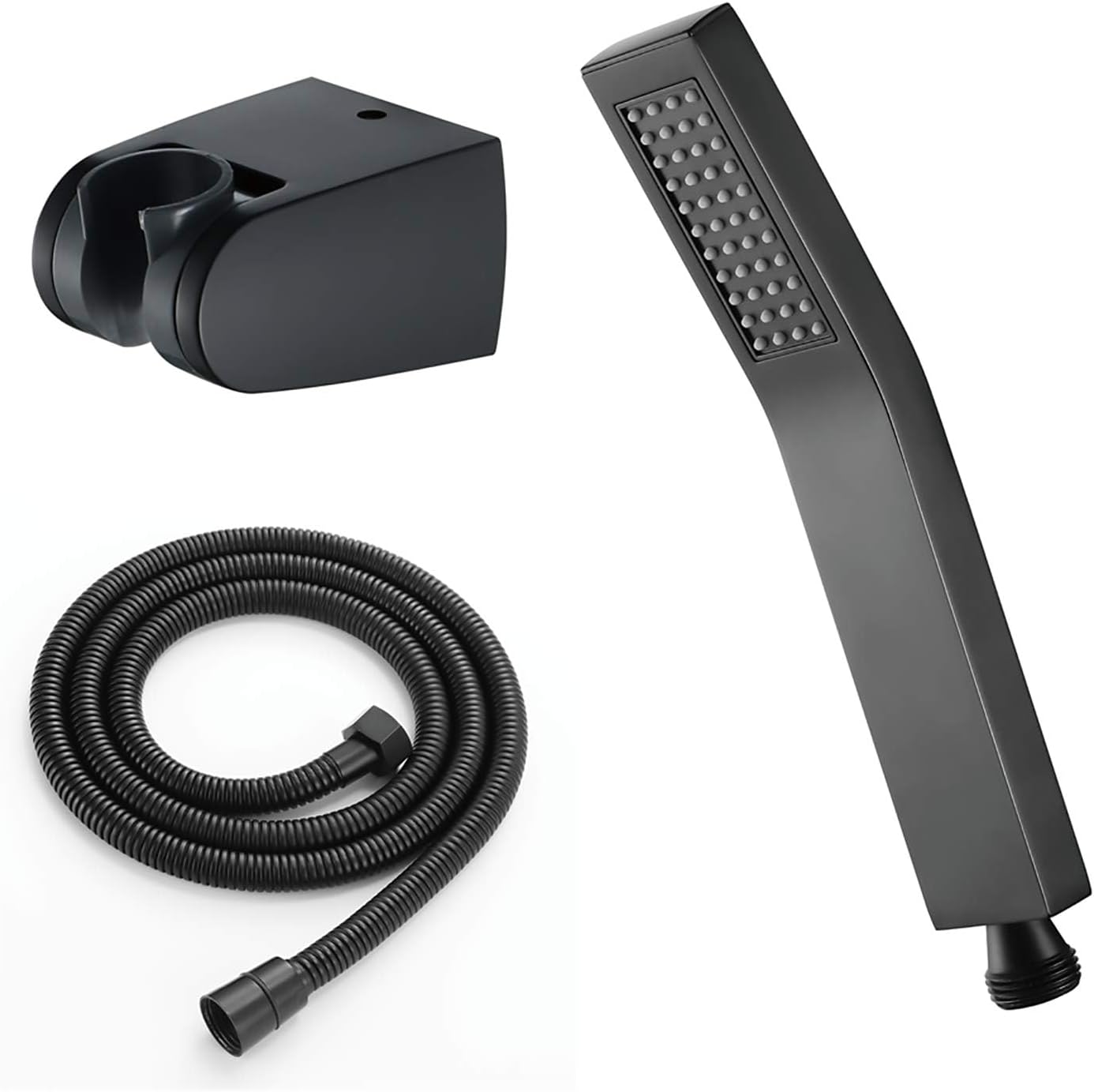 Pommeau de Douche avec Tuyau Douchette à Main Economie D'eau Laiton Pomme de Douche à Main Anti Calcaire Tête de Douche avec Sortie d'eau en Silicone