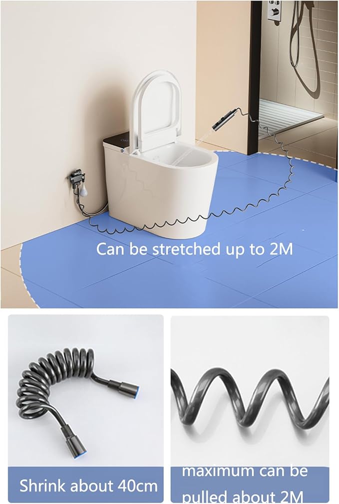 Kit Douchette Wc, Pulvérisateur De Douche, 2 Mode Pulverisateur a Main, Ensemble De Douche Bidet Avec 1-in-2-out Interrupteur À Double Commande Laiton Valve G1/2" Pour L'hygiène Personnelle (Chrome)