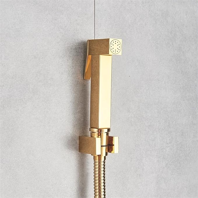 Pulvérisateur de bidet à main pour toilette, pulvérisateur de bidet en laiton massif doré, eau froide simple, douche de bidet de salle de bain, pulvérisateurs de couches en tissu pour bébé