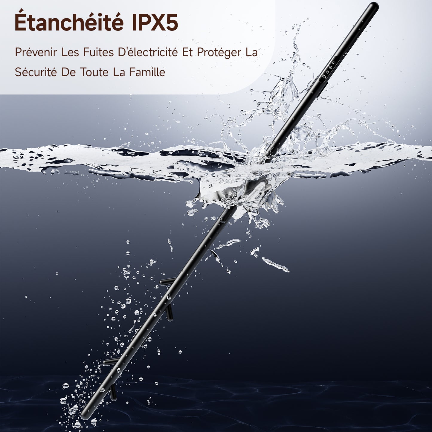 Sèche-Serviette Électrique,Adiateur sèche-serviettes intelligent Noir à température constante,Seche serviette salle bain,Porte-serviettes électrique mural,Avec 5 crochets,Convient pour salle bain,salon,chambre