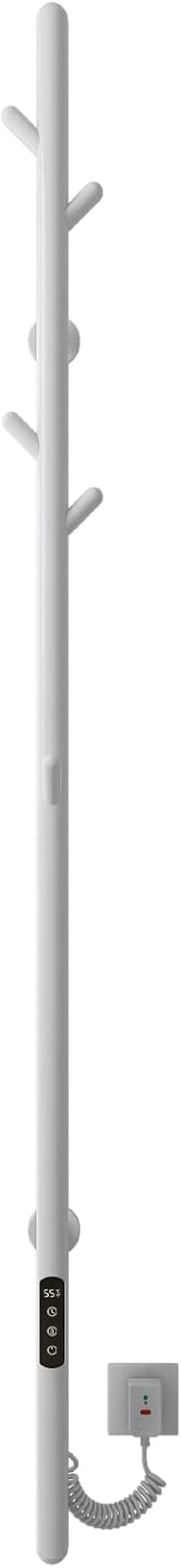 OihPaw Sèche-serviette électrique,Porte-serviettes électrique à tige unique, Serviette Murale Intelligent à Température Constante, Chauffe-serviettes,Sèche Serviettes Électrique,économie d'énergie