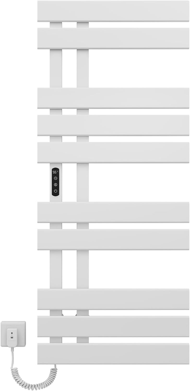 OihPaw Sèche-serviette électrique,Porte-Serviettes électrique, Chauffe-Serviettes Intelligent à Température Constante, Température Réglable - G576