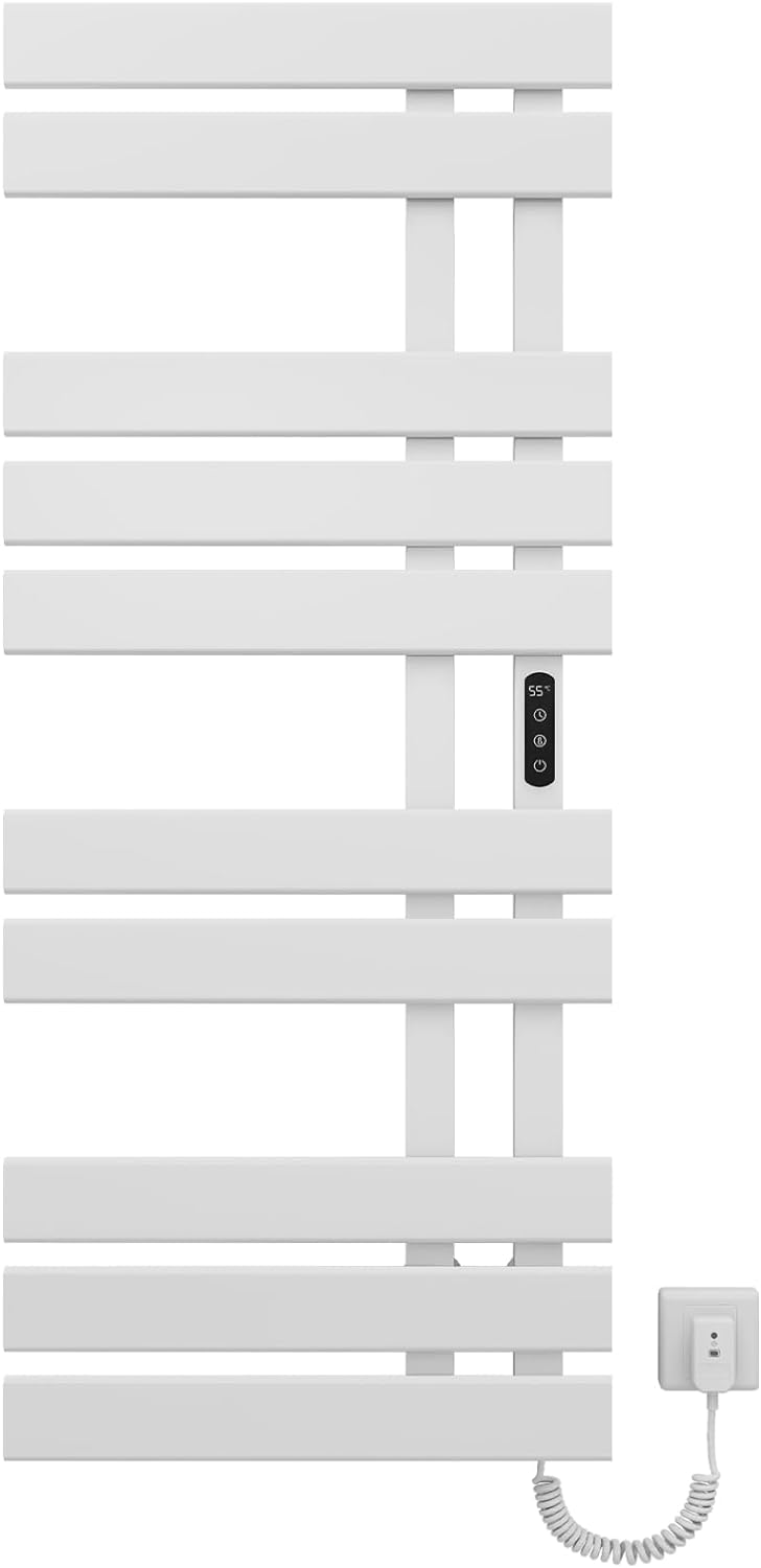 OihPaw Sèche-serviette électrique,Porte-Serviettes électrique, Chauffe-Serviettes Intelligent à Température Constante, Température Réglable - G576