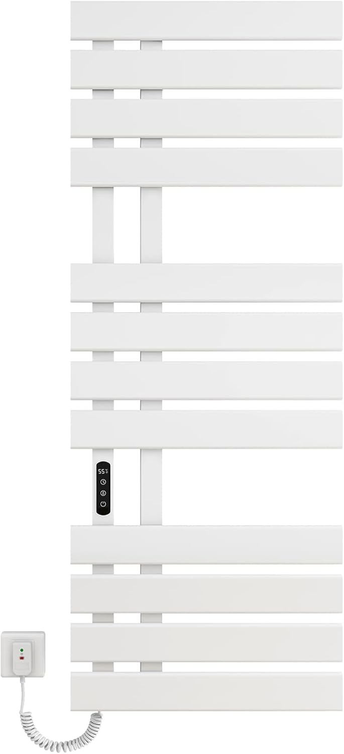 OihPaw Sèche serviette électrique,Chauffe-Serviettes à thermostat Intelligent WiFi,Porte-Serviettes électrique,Radiateur Salle de Bain