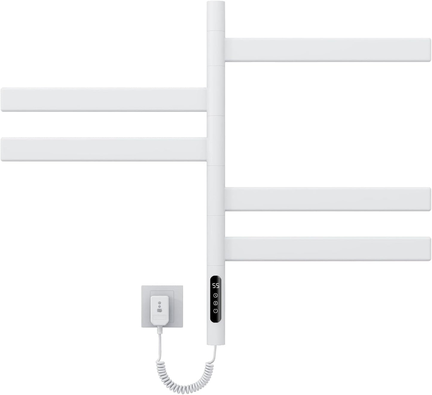 OihPaw Sèche-serviette électrique,Rotation à 180° Porte-Serviettes électrique, 675x450mm, Serviette Murale Intelligent à Température Constante, Chauffe-Serviettes - G68