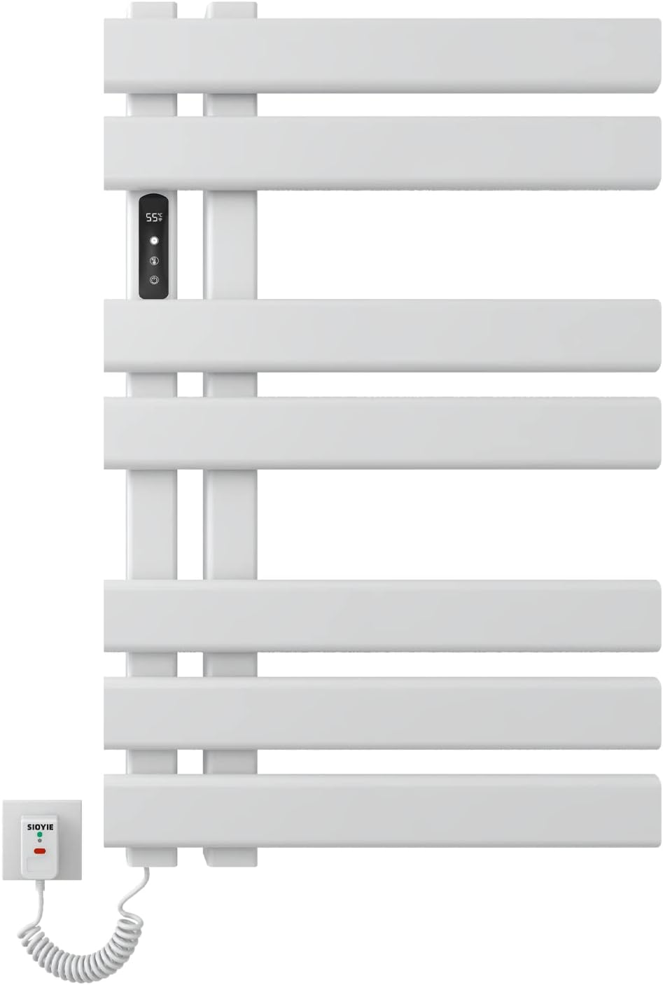 OihPaw Sèche-serviette électrique,450mm×720mm Porte-Serviettes électrique, Chauffe Serviette Salle de Bain, 235W, IPX5 étanche, Économie d'énergie