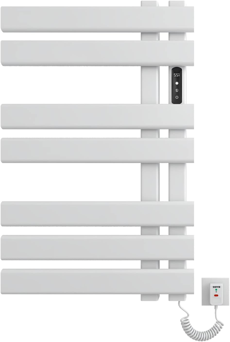 OihPaw Sèche-serviette électrique,450mm×720mm Porte-Serviettes électrique, Chauffe Serviette Salle de Bain, 235W, IPX5 étanche, Économie d'énergie