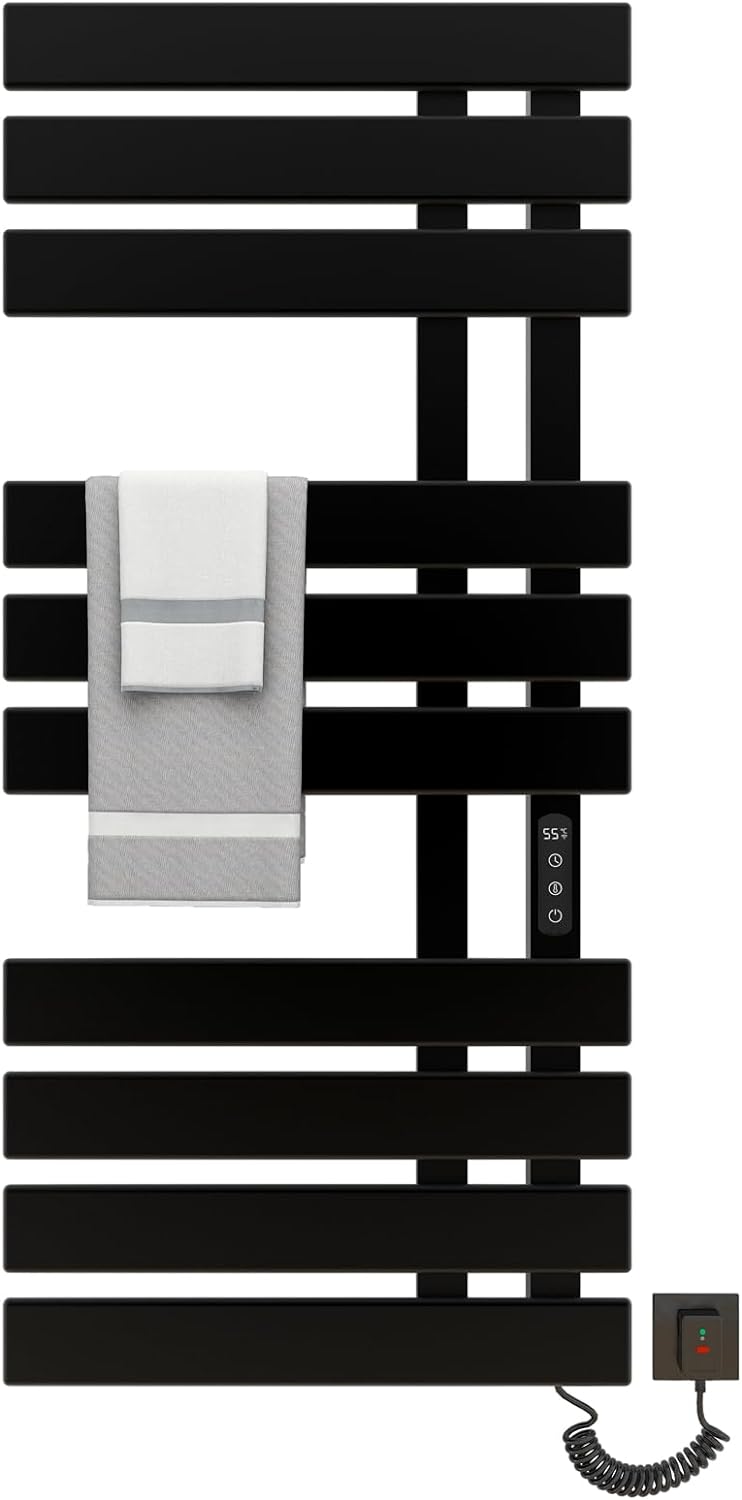 OihPaw Sèche serviette électrique,Chauffe-Serviettes à thermostat Intelligent WiFi,Porte-Serviettes électrique,Fonction de synchronisation,500x1100mm - G580