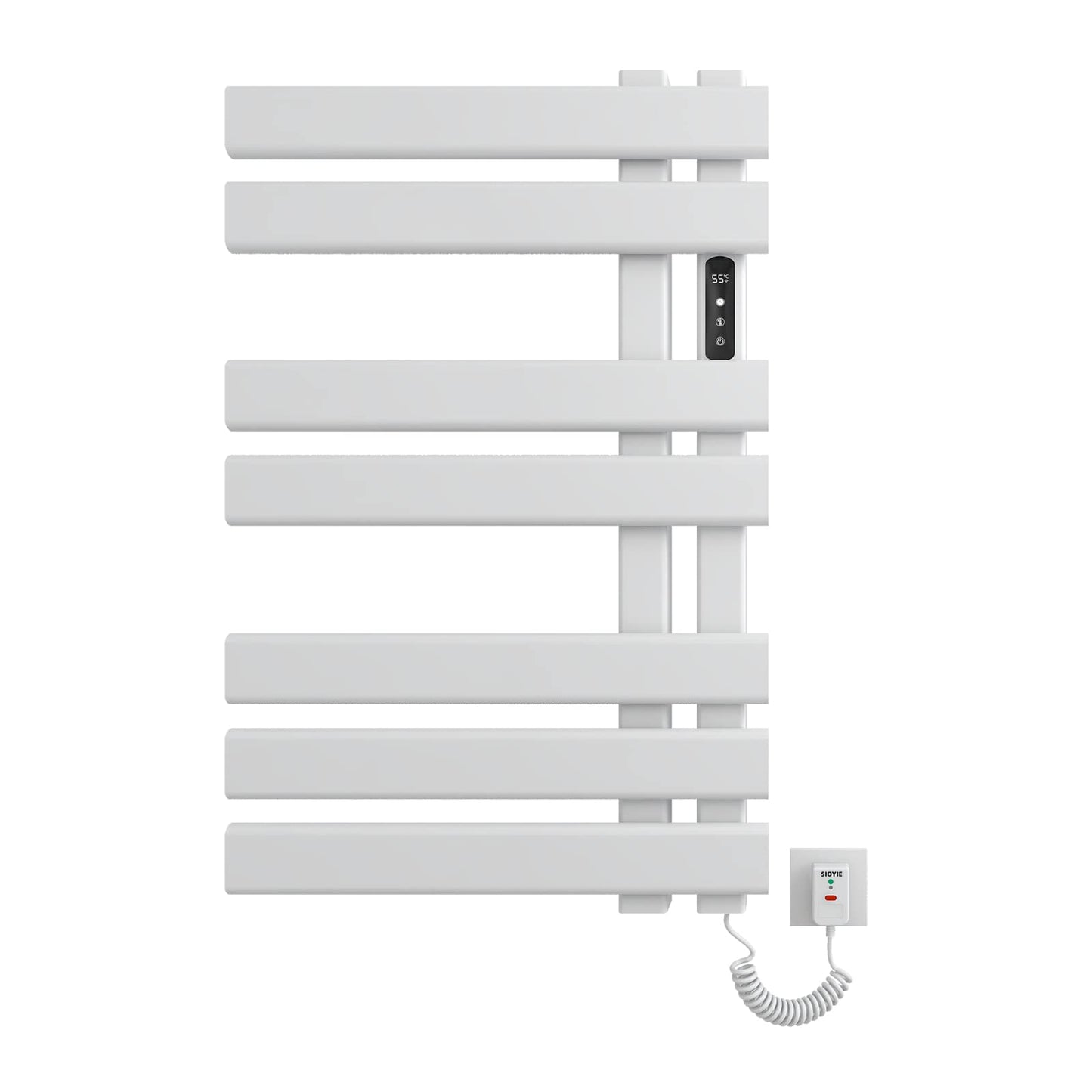 OihPaw Sèche-serviette électrique,450mm×720mm Porte-Serviettes électrique, Chauffe Serviette Salle de Bain, 235W, IPX5 étanche, Économie d'énergie