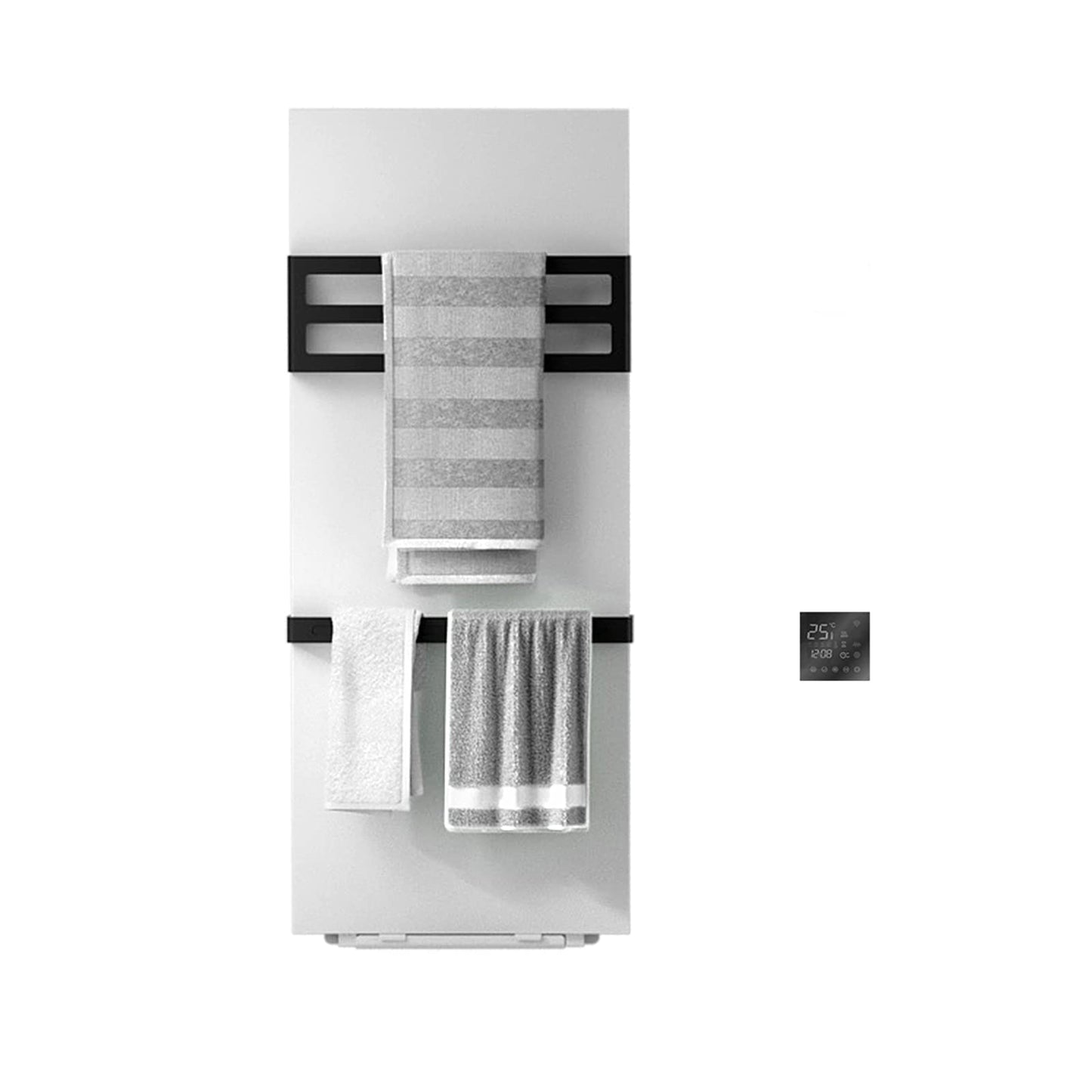 OihPaw Sèche serviette électrique,Radiateur Soufflant 1100X450CM, Porte-Serviettes Chauffant Intelligent avec Minuterie, 4 Modes, 2 Fonctions Chauffe-Serviettes Chauffage Electrique