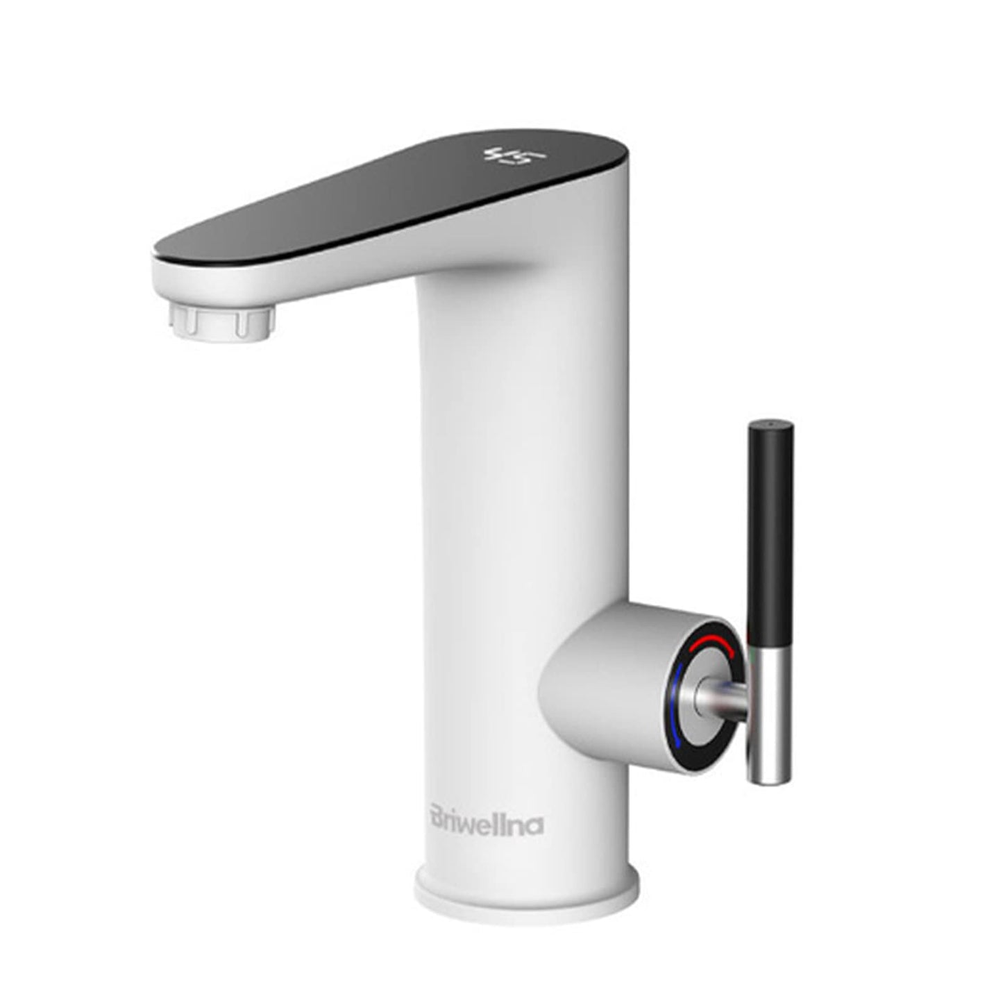 Robinet d'eau Chaude électrique Instantanée 220V, Robinet de Salle de Bains lavabo avec Affichage de la Température à LED, Robinet avec Tube Chauffant en Acier Inoxydable