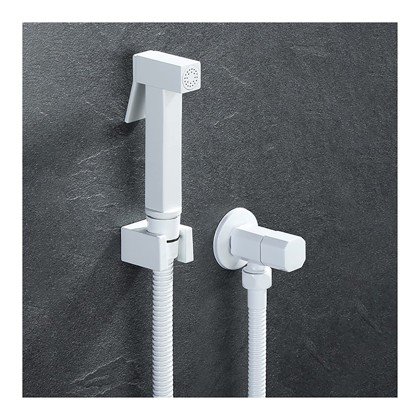 Blanche Pulvérisateur de Bidet à Main Eau Froide Toilette Bidet Spray Set Mural Laiton Douchette à Main Bidet Haute Pression Square Hygiène Intime Kit Douchette WC