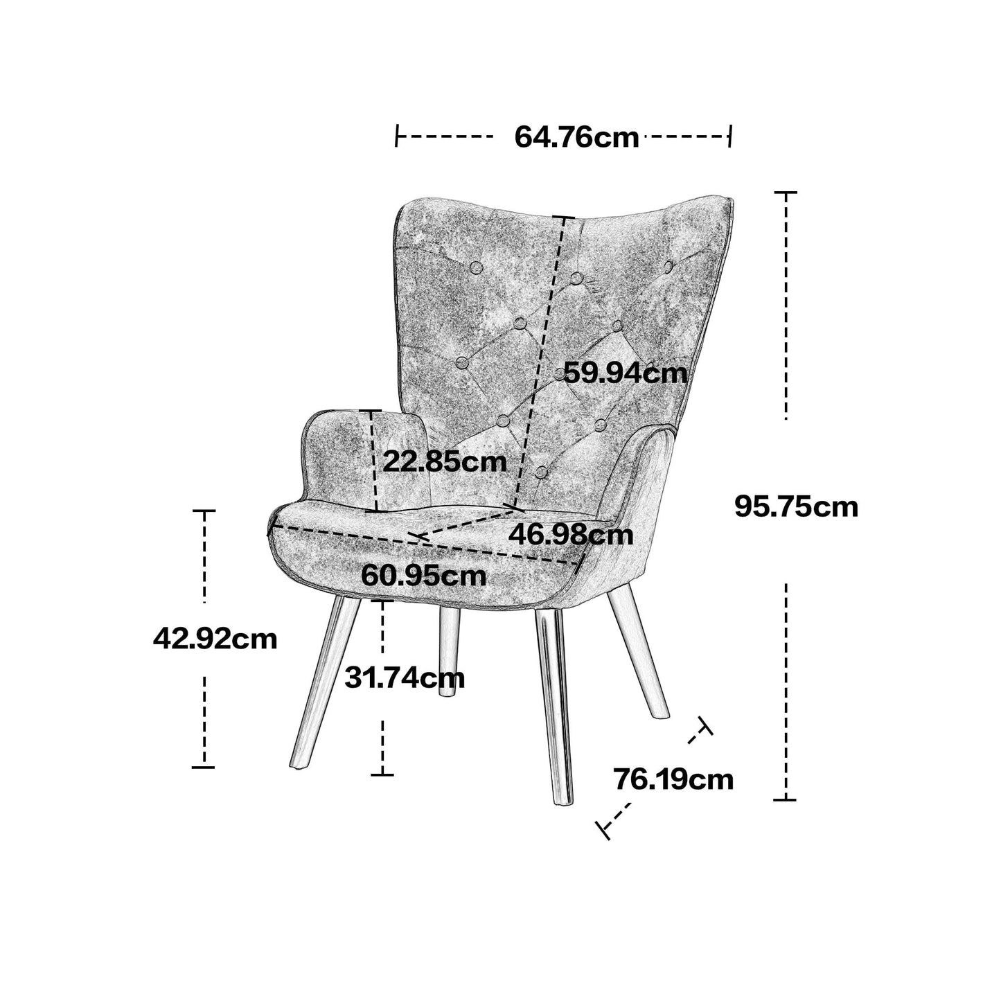 SHUGUANG Fauteuil Salon Confortable, Fauteuil Confortable Microsuède, Chaise Coiffeuse avec Cadre en Bois Massif, Style Rétro Médiéval Chaise de Lecture en Vigueur Chambre à Coucher, Salon