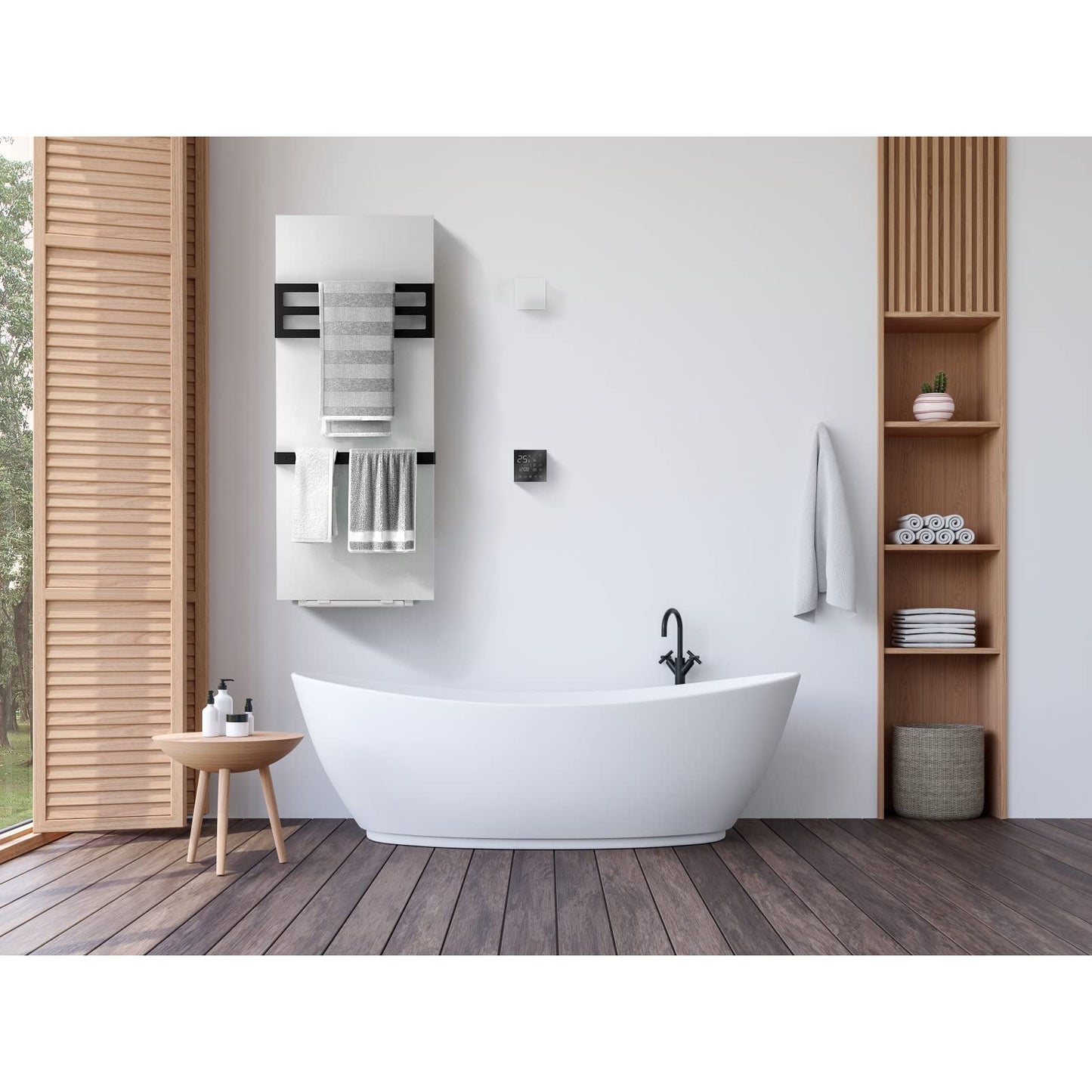 OihPaw Sèche serviette électrique,Radiateur Soufflant 1100X450CM, Porte-Serviettes Chauffant Intelligent avec Minuterie, 4 Modes, 2 Fonctions Chauffe-Serviettes Chauffage Electrique