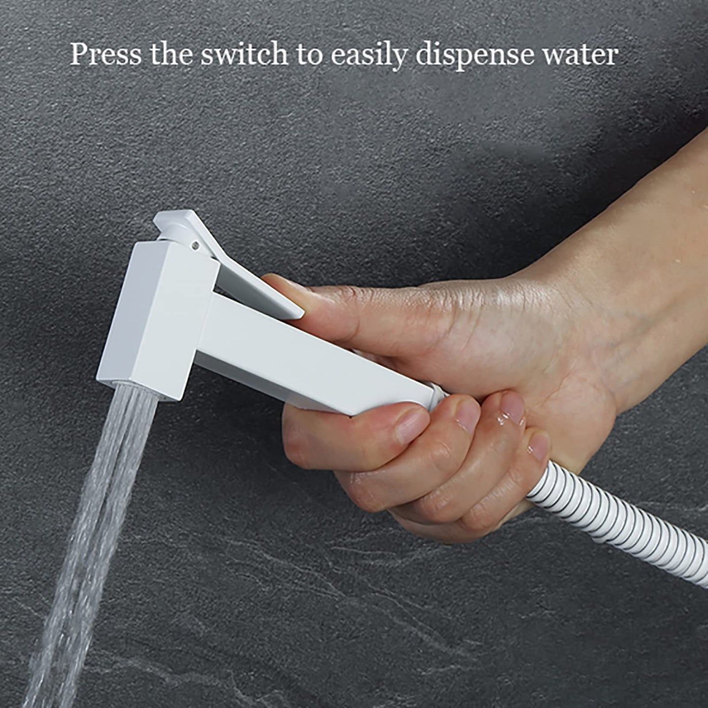 Blanche Pulvérisateur de Bidet à Main Eau Froide Toilette Bidet Spray Set Mural Laiton Douchette à Main Bidet Haute Pression Square Hygiène Intime Kit Douchette WC