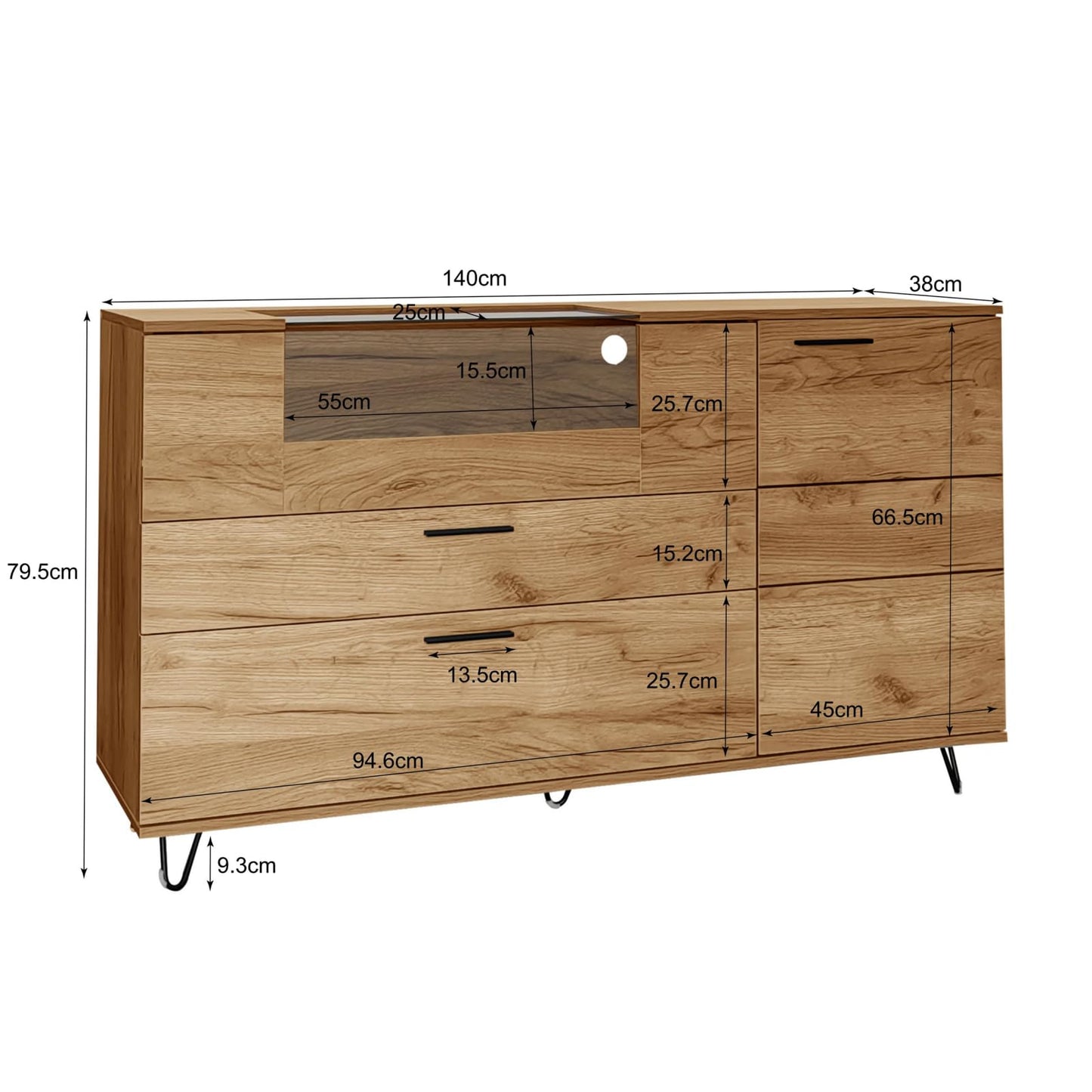 Buffet,bahut de salle a manger,buffet avec 2 tiroirs et 1 porte, buffet avec éclairage LED, Diviseur multifonctionnel,porte vitrée avec cordon de serrage spécial,Convient aux balcons et aux bureaux
