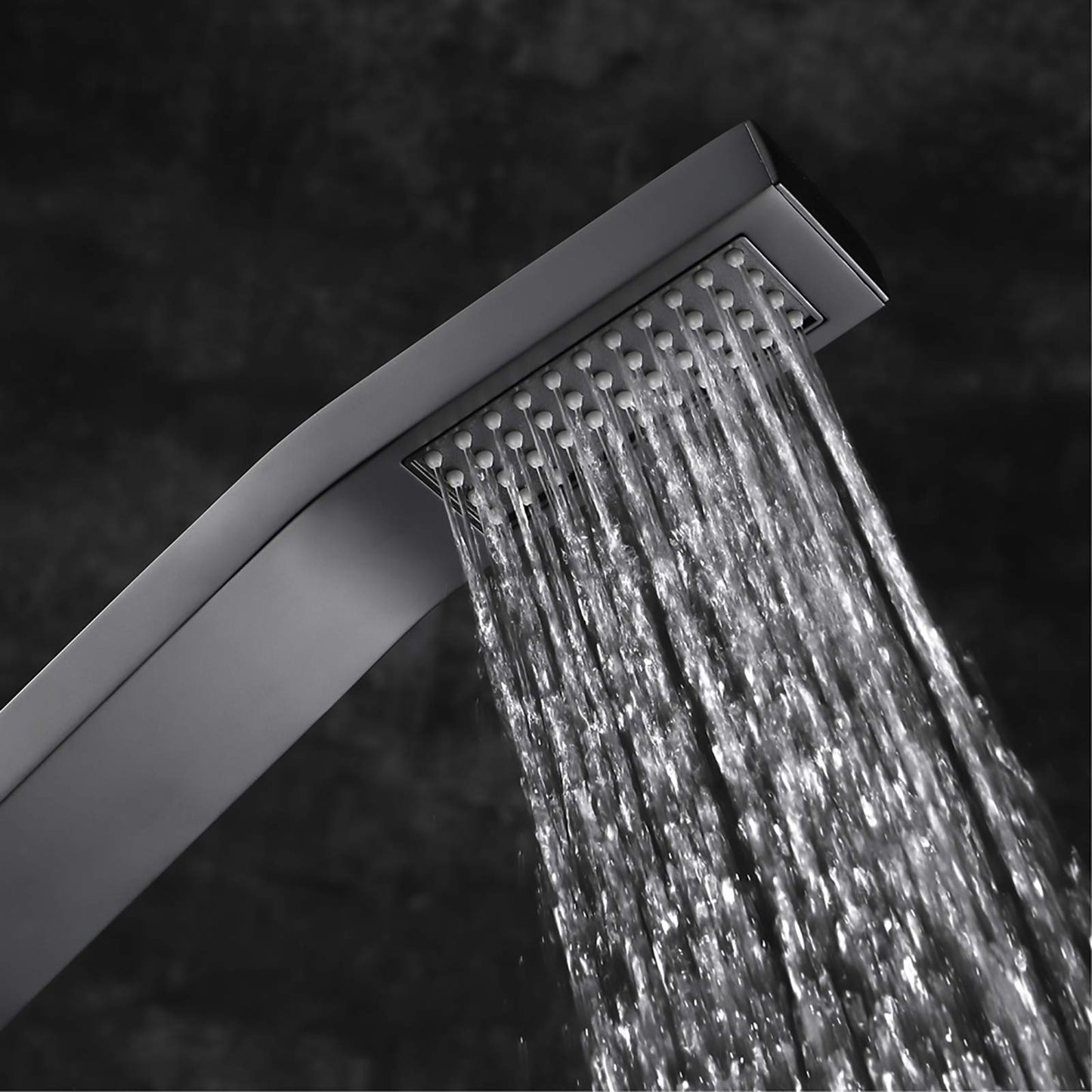 Pommeau de Douche Laiton Douchette à Main avec Flexible Pomme de Douche à Main Fonction Unique Anti Calcaire Tête de Douche avec Sortie d'eau en Silicone