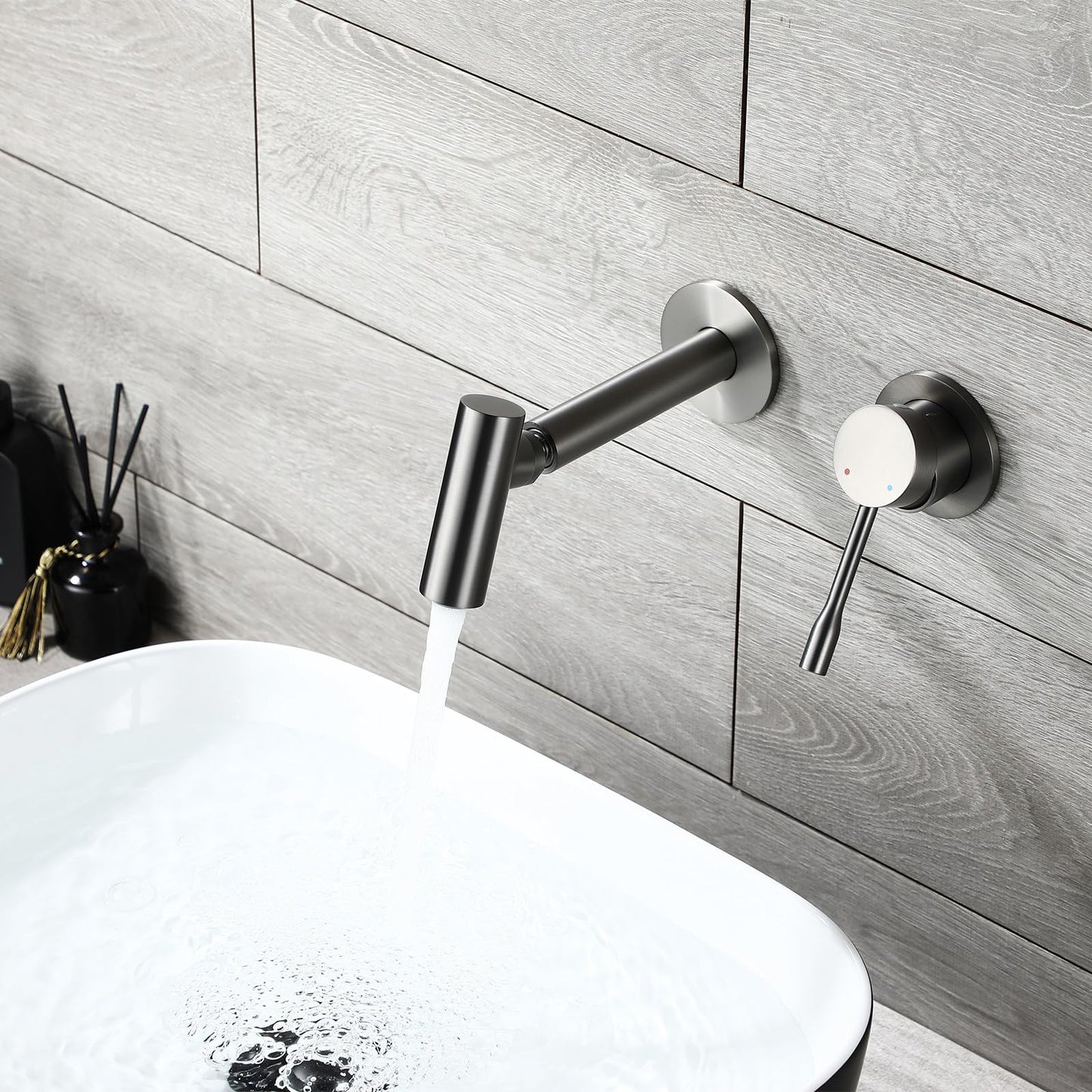 Robinet salle bain robinet lavabo avec design rotatif à 360°, économise 50%-60% d'eau, poignée unique mitigeur lavabo à eau chaude et froide,Convient au mitigeur de lavabo de salle de bain