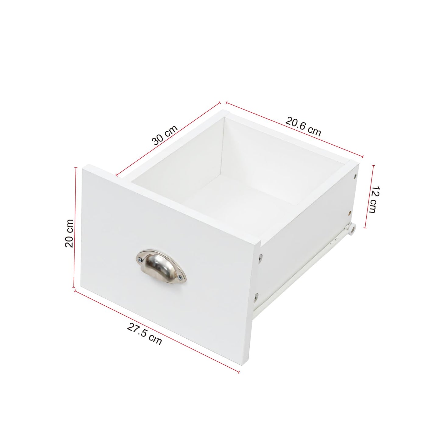 Peiaw Buffet,Meuble de Rangement,Buffet en Bois Blanc,Buffet avec 2 Portes et 3 tiroirs, Meuble de Rangement avec poignées argentées et charnières à Fermeture amortie 116 x 35 x 81 cm.