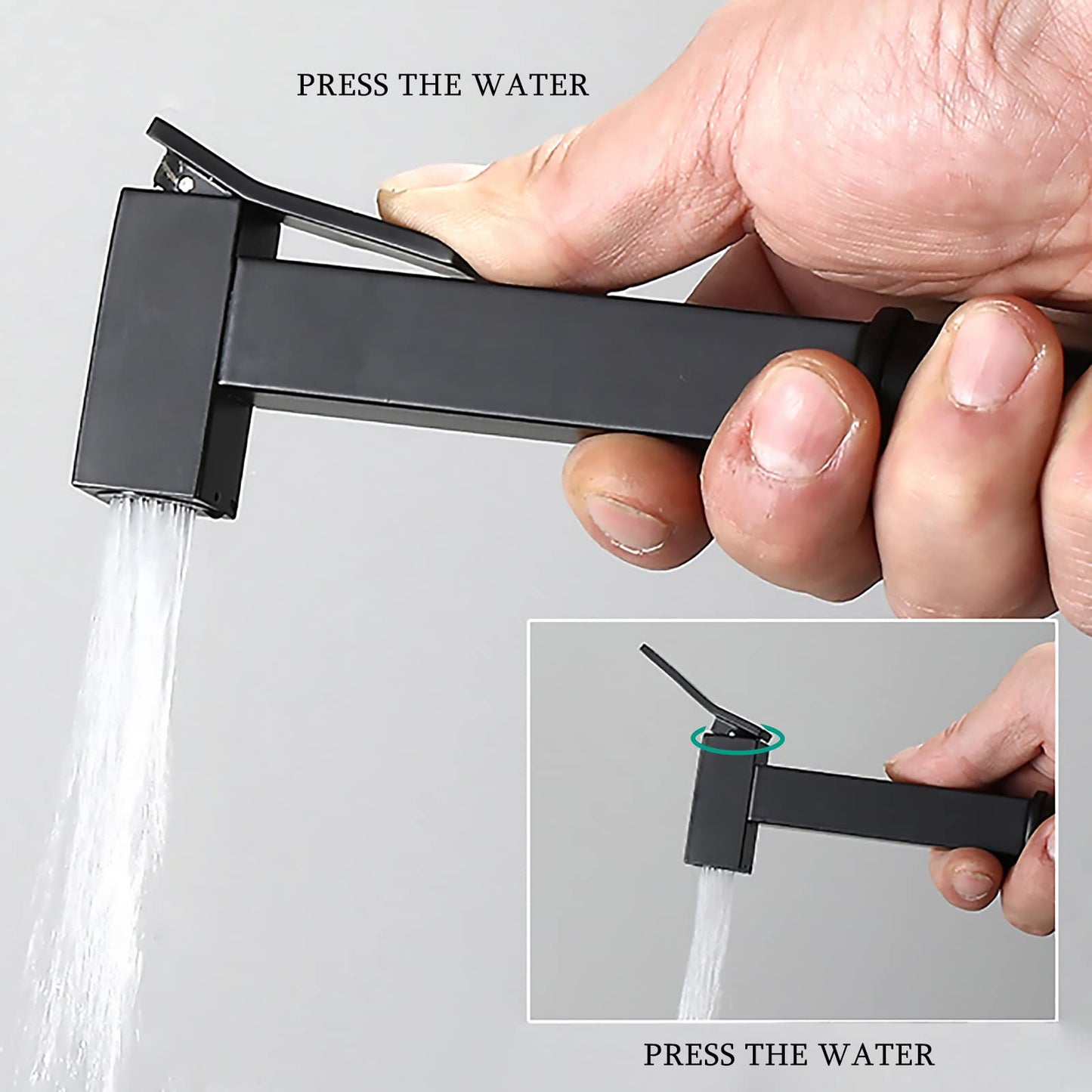 Pulvérisateur de Bidet, Noir Kit Douchette WC en Laiton Pulvérisateur de Bidet à Main Mural Pulvérisateur de Toilette pour Bidet pour l'hygiène Personnelle, le Nettoyage des Toilettes