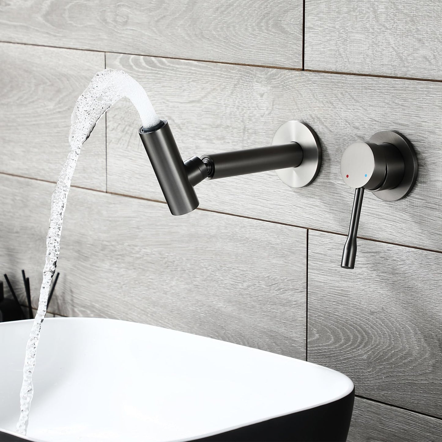 Robinet salle bain robinet lavabo avec design rotatif à 360°, économise 50%-60% d'eau, poignée unique mitigeur lavabo à eau chaude et froide,Convient au mitigeur de lavabo de salle de bain