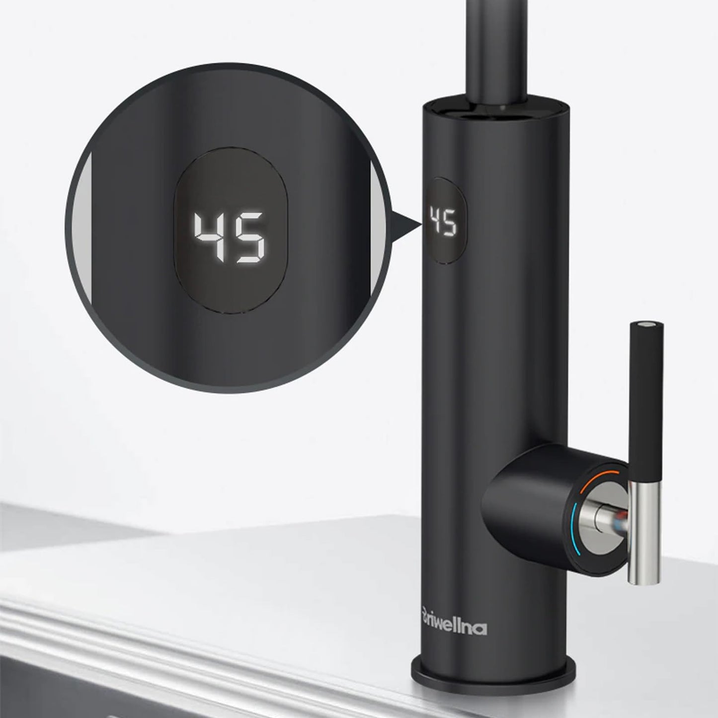 Robinet Cuisine, Robinet Chauffant Instantané 220 V, Robinet Chauffe Eau Instantané Electrique, Chauffe-Eau éLectriques Robinetterie De Cuisine, Affichage De La TempéRature Led