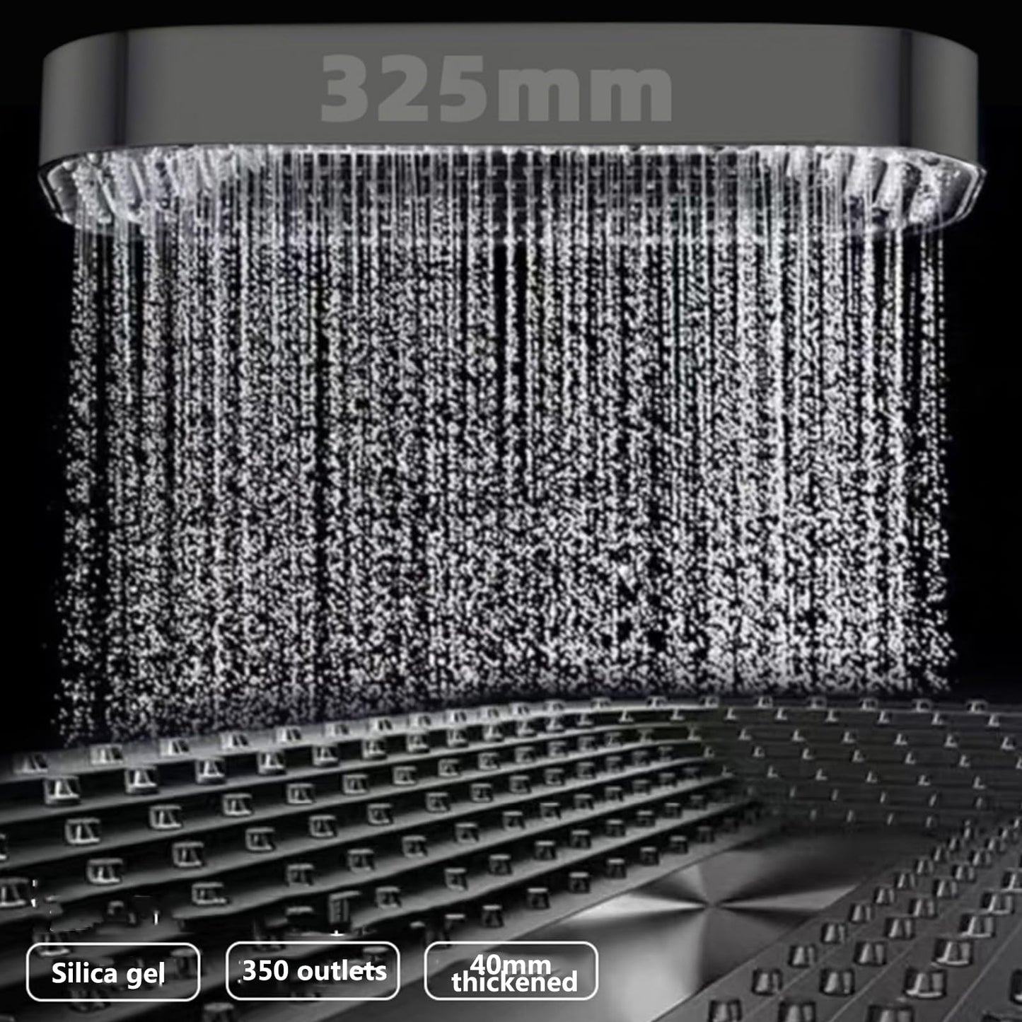 OihPaw Colonne De Douche Thermostatique avec Lumière Ambiante Systeme de Douche Hauteur Réglable pour Salle de Bain, Mitigeur Douche avec Douchette et Pommeau de Douche