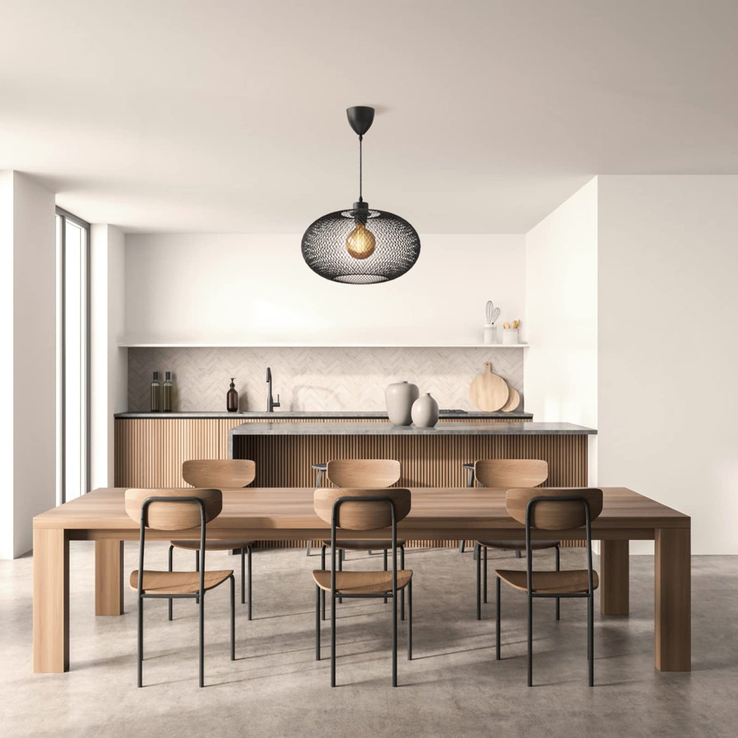 Plafonnier rétro, Lustre de ferme noir, Plafonnier Suspension Abat-jour, Métal Lampe Suspension, Pendante Suspension Luminaire Industriel, Ø310mm, max 60W, pour chambre salle à manger salon couloir-C