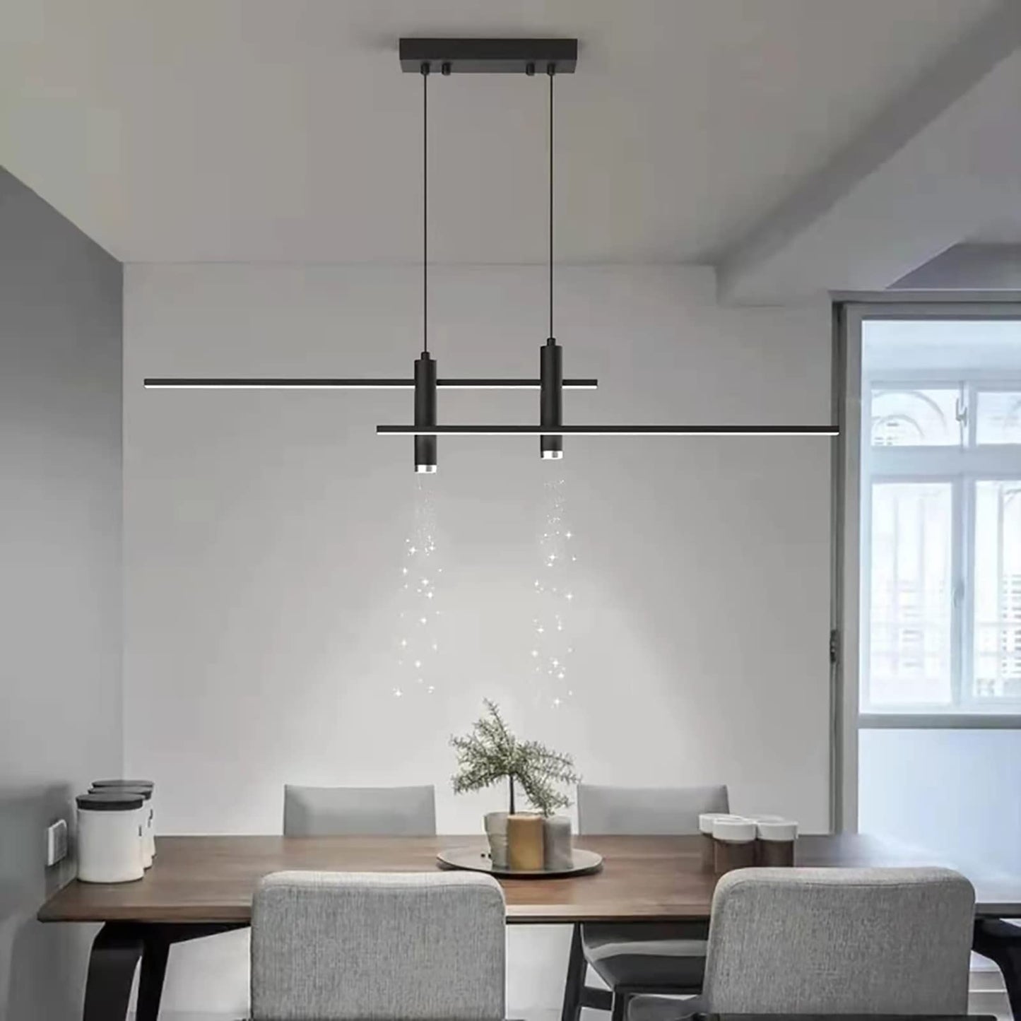 Suspension LED,Plafonnier LED lampe de salon moderne 26W lustre 3000K-6000K Dimmable Lustre LED,chaudbalcon lampe salon chambre d’enfant bureau salle à manger couloir, éclairage intérieur