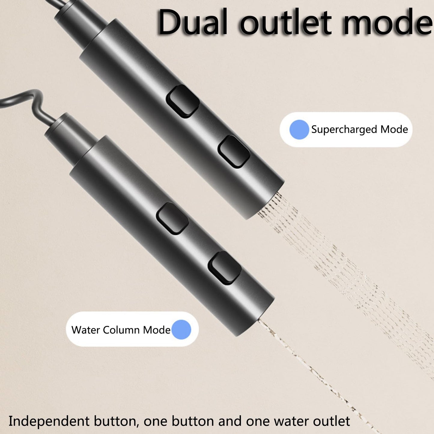 Kit Douchette Wc, Pulvérisateur De Douche, 2 Mode Pulverisateur a Main, Ensemble De Douche Bidet Avec 1-in-2-out Interrupteur À Double Commande Laiton Valve G1/2" Pour L'hygiène Personnelle