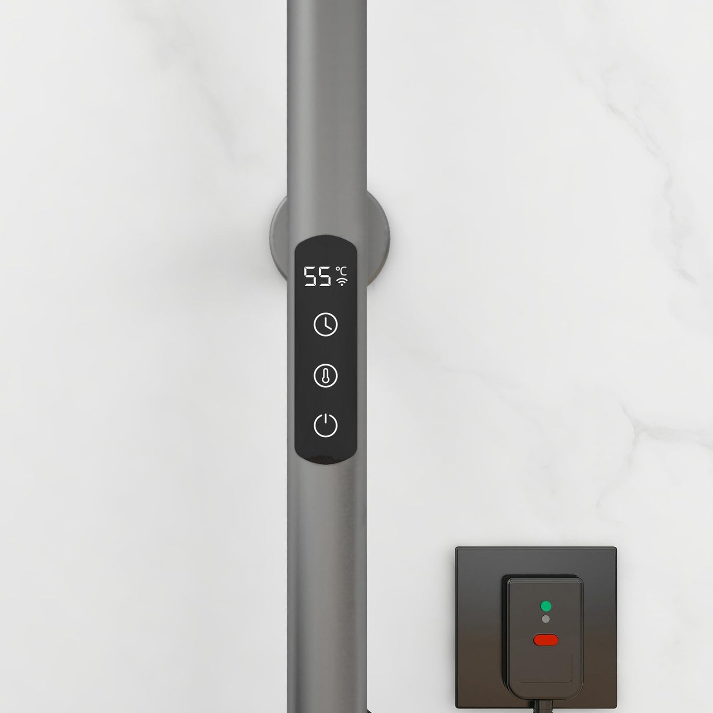 OihPaw Sèche-serviette électrique,Porte-serviettes électrique à tige unique, Serviette Murale Intelligent à Température Constante, Chauffe-serviettes,Sèche Serviettes Électrique,économie d'énergie