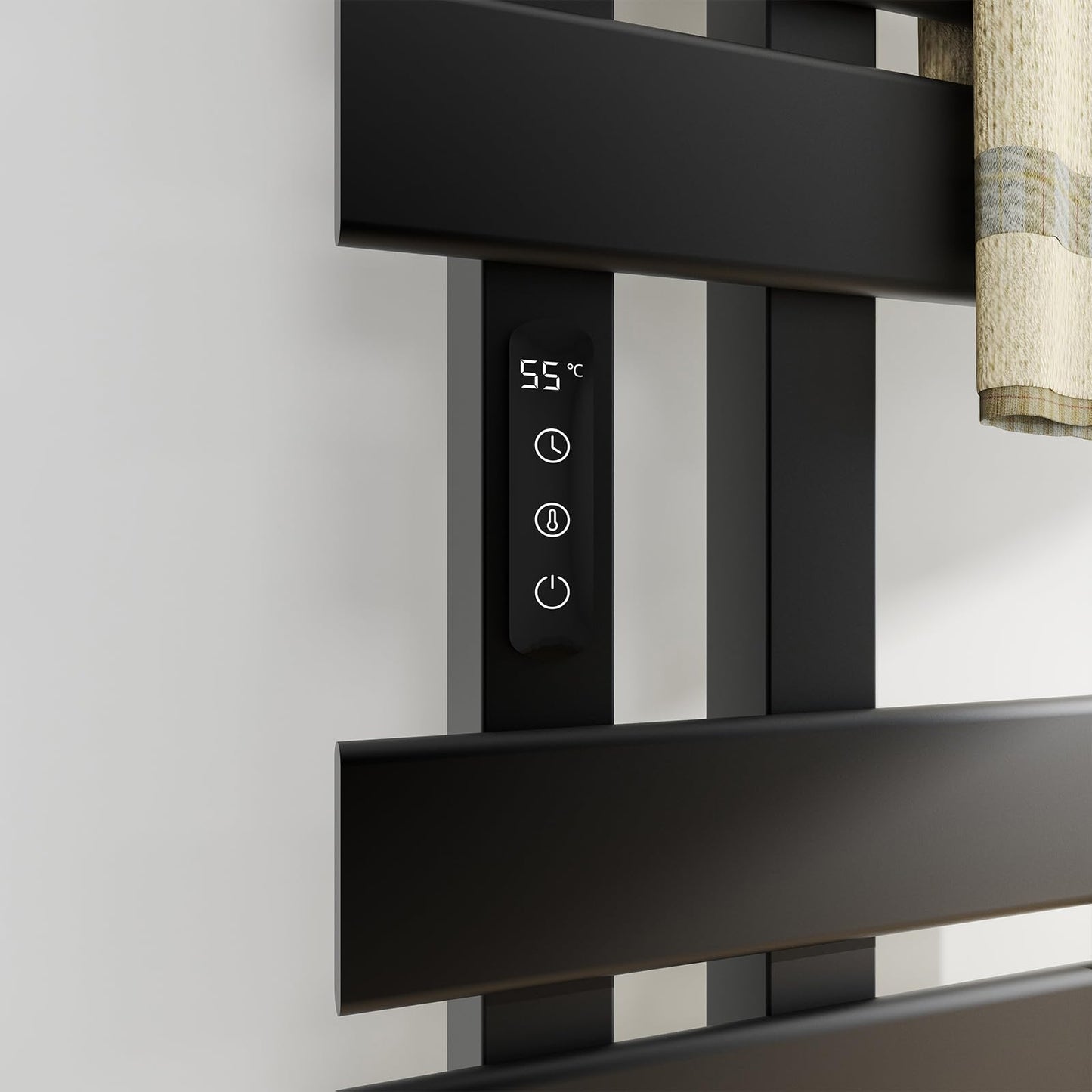 OihPaw Sèche-serviette électrique,Porte-Serviettes électrique, Chauffe-Serviettes Intelligent à Température Constante, Température Réglable - G576