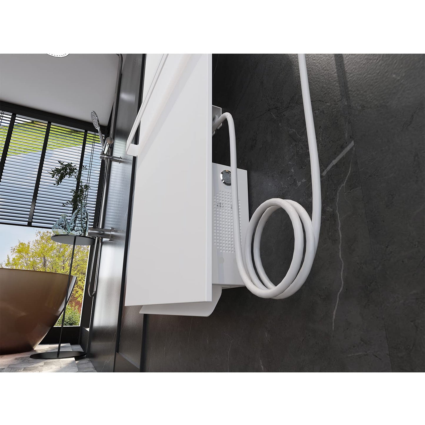 OihPaw Sèche serviette électrique,Radiateur Soufflant 1100X450CM, Porte-Serviettes Chauffant Intelligent avec Minuterie, 4 Modes, 2 Fonctions Chauffe-Serviettes Chauffage Electrique