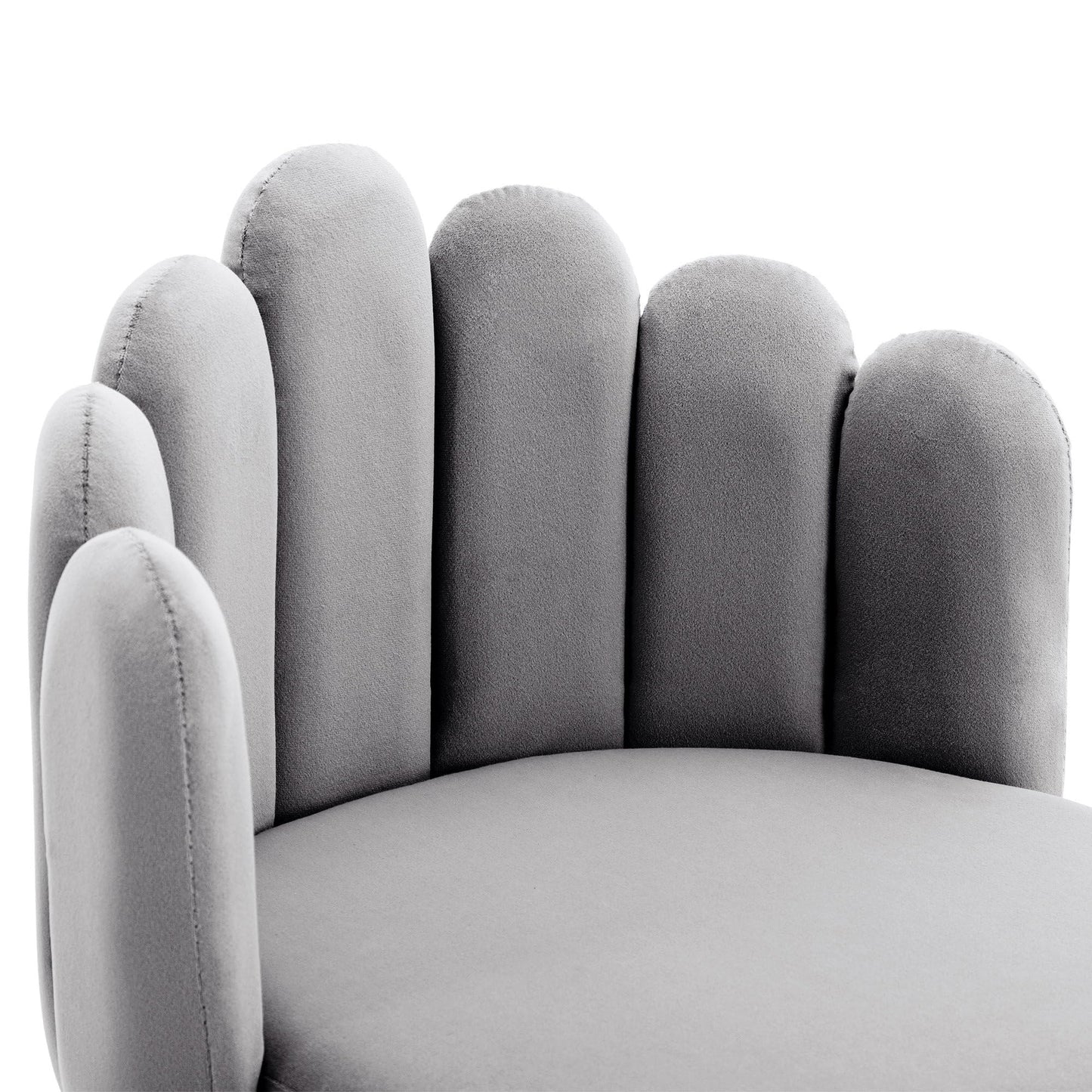 Tabouret Bar Velours Gris, Chaise de Bar lot de 2, Tabourets Réglables Hauteur (56-76 cm), Chaises Pétales avec Repose-pieds, Chaises de Loisirs Modernes, pour Restaurants, Cuisine, Comptoir, Taverne