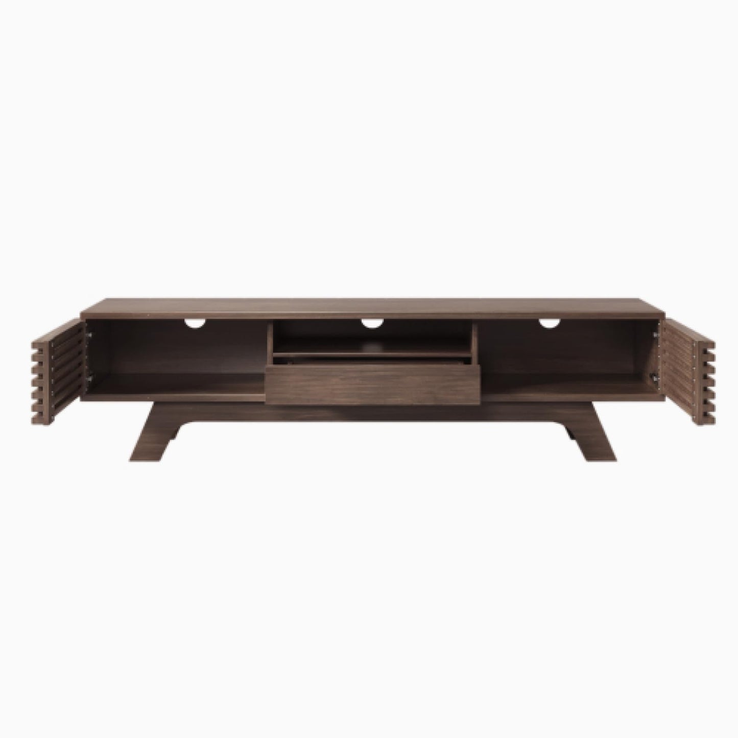 Meuble TV, Table TV avec tiroirs et armoires de Rangement, Meuble TV en Bois de Couleur rétro, Banc TV pouvant contenir jusqu'à 60-69 Pouces, Meuble TV, Meuble TV de Salon Taille 150x40x44,5 cm