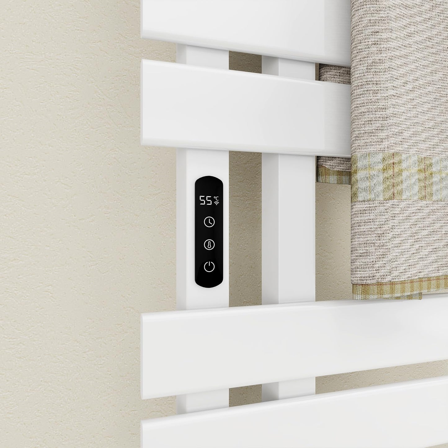 OihPaw Sèche serviette électrique,Chauffe-Serviettes à thermostat Intelligent WiFi,Porte-Serviettes électrique,Radiateur Salle de Bain