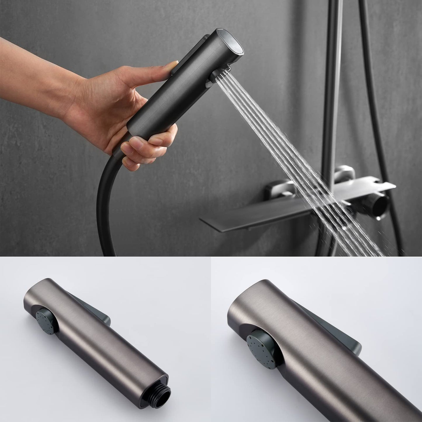 Colonne de Douche avec Mitigeur, Système de Douche avec Affichage Numérique LED Ensemble de Douche avec 32 * 20CM Pomme de Douche e Douchette à 3 Modes,Bec Baignoire