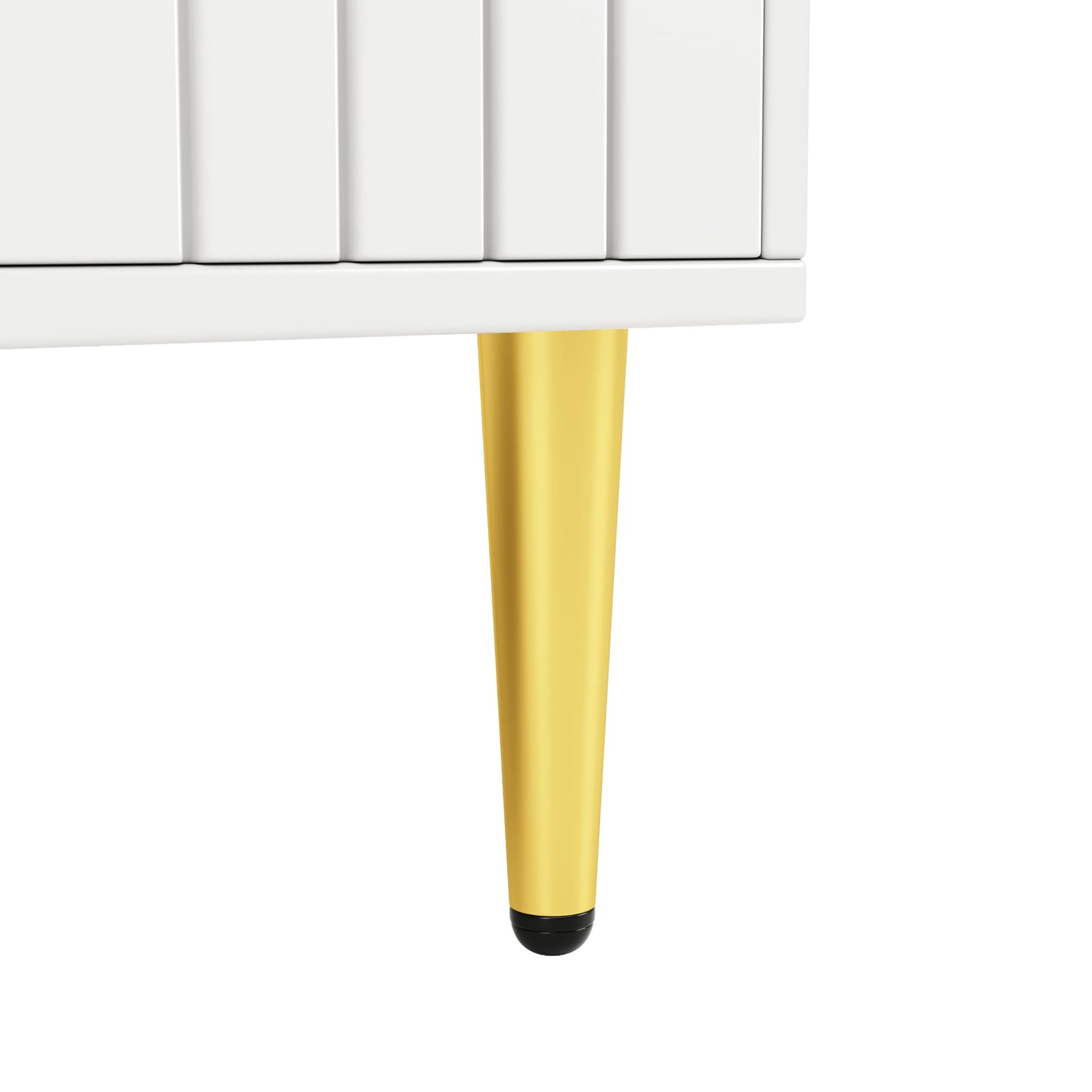 Peiaw Buffets,Meuble de Rangement Blanc,Armoires de Cuisine,Coiffeuse,Buffet avec 6 tiroirs,Pieds plaqués Or,6 commodes avec poignées,120 x 40 x 78 cm,Convient pour entrée,Salle à Manger, Bureau