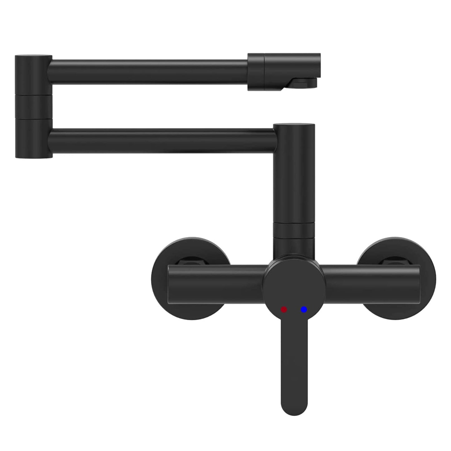 Robinet de Cuisine, Or Rose Robinet Mitigeur Mural Monocommande avec Bras Oscillant et Chaude et Froide Réglable Robinet Évier Rotatif à 360° pour Salle de Bain et Cuisine Laiton