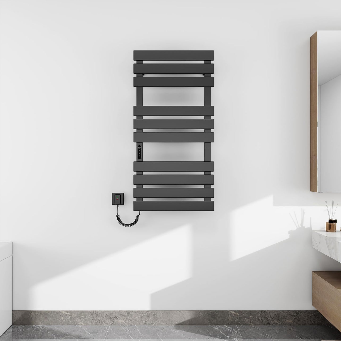 OihPaw Sèche-serviette électrique 1100x550mm 446W WIFI Porte-Serviettes électrique - Fonction de synchronisation