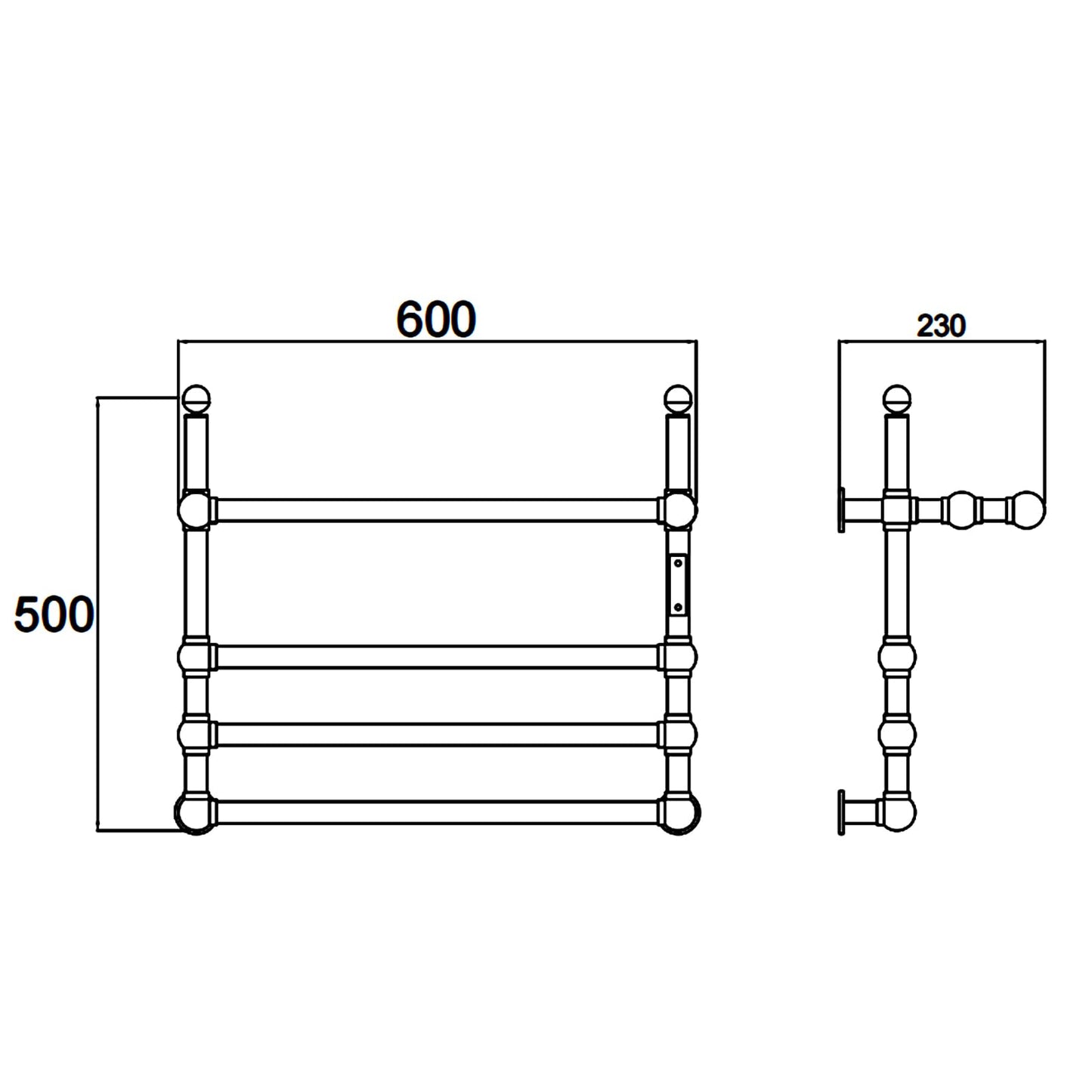 Seche Serviette Electrique,50 W Chauffe Serviette avec Minuterie (1 à 8 Heures) Et RéGlage De La TempéRature (30 à 60 °C),WiFi Intelligent SèChe,Commande Tactile LED Chauffe Serviette Salle De Bain