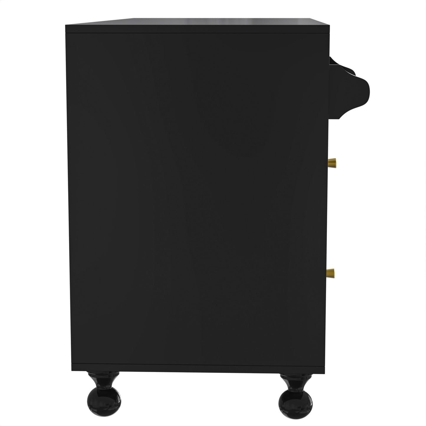 Buffet Salon Minimaliste Buffet Cuisine avec Porte en Verre Changhong et Porte-serviettes, Armoire de Rangement Élégante, Bahut pour Salle à Manger, Mobilier Moderne Multifonctionnel, Blanc/Noir