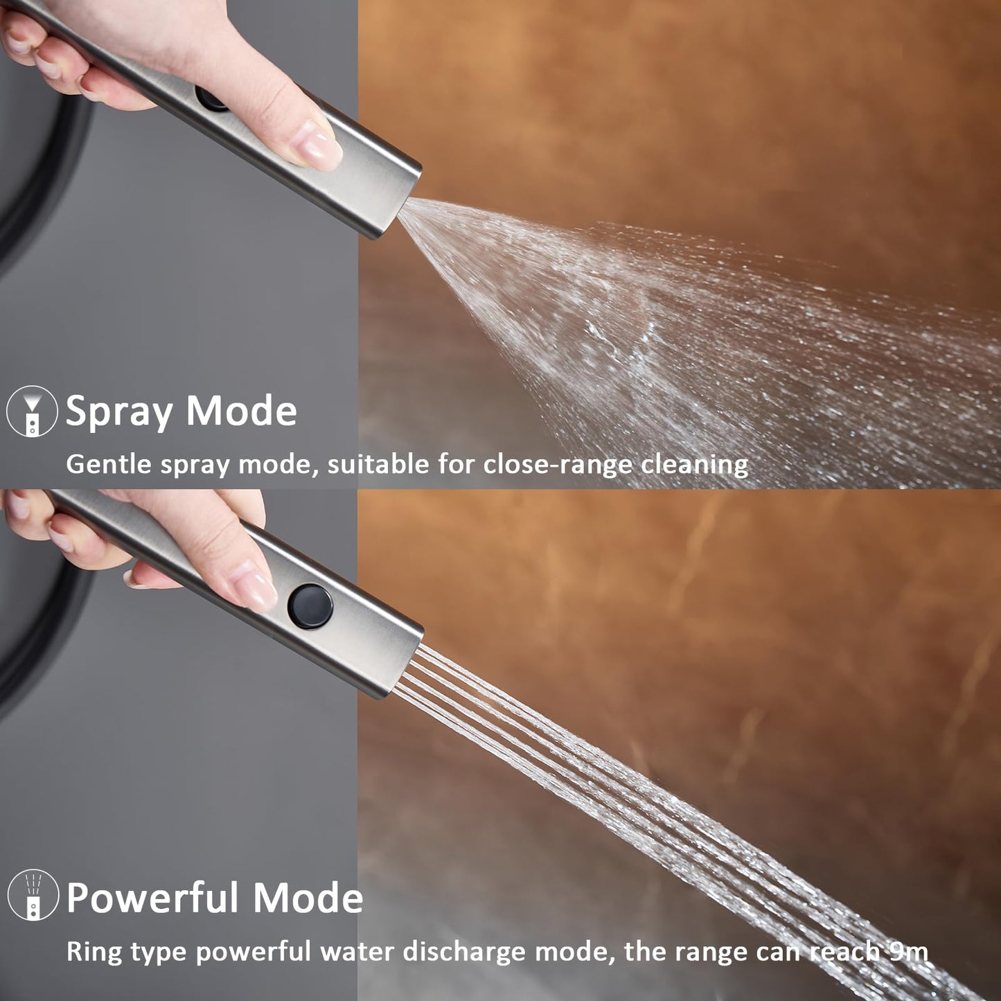 OihPaw Système de Douche Thermostatique,Colonne de Douche avec Affichage de la Température,Pulvérisateur d'épaule,Douche Bidet,Robinet de Douche de Baignoire,Pommeau de Douche,Douche à main