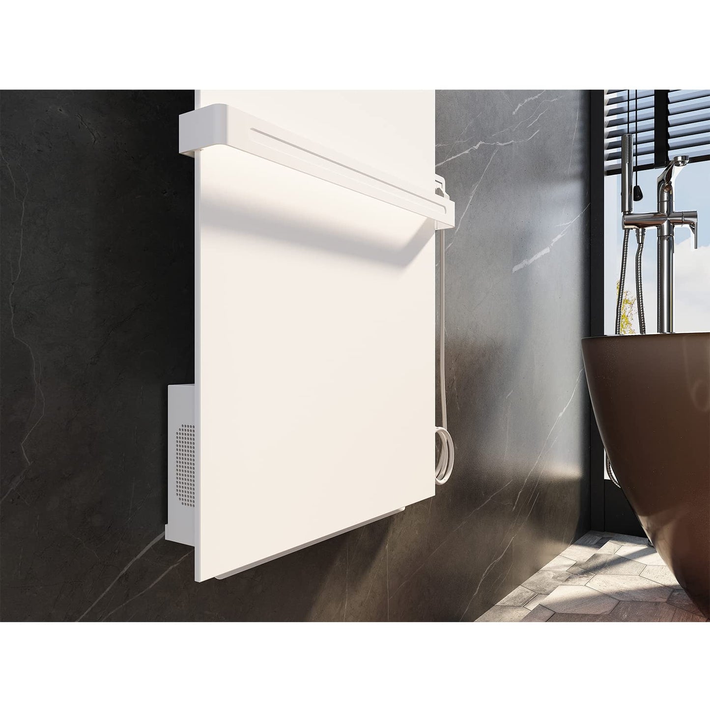 OihPaw Sèche serviette électrique,Radiateur Soufflant 1100X450CM, Porte-Serviettes Chauffant Intelligent avec Minuterie, 4 Modes, 2 Fonctions Chauffe-Serviettes Chauffage Electrique