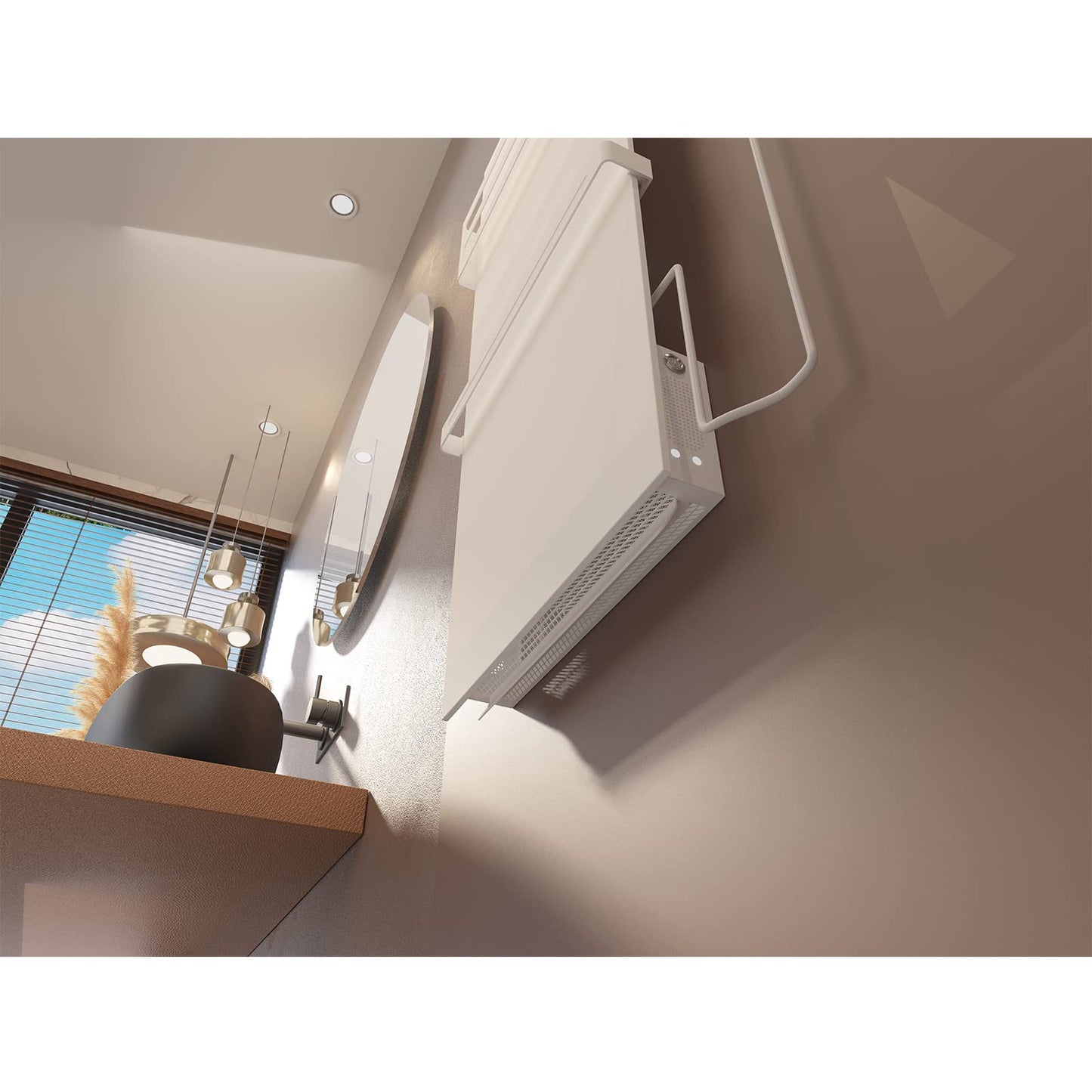 OihPaw Sèche serviette électrique,Radiateur Soufflant 1100X450CM, Porte-Serviettes Chauffant Intelligent avec Minuterie, 4 Modes, 2 Fonctions Chauffe-Serviettes Chauffage Electrique
