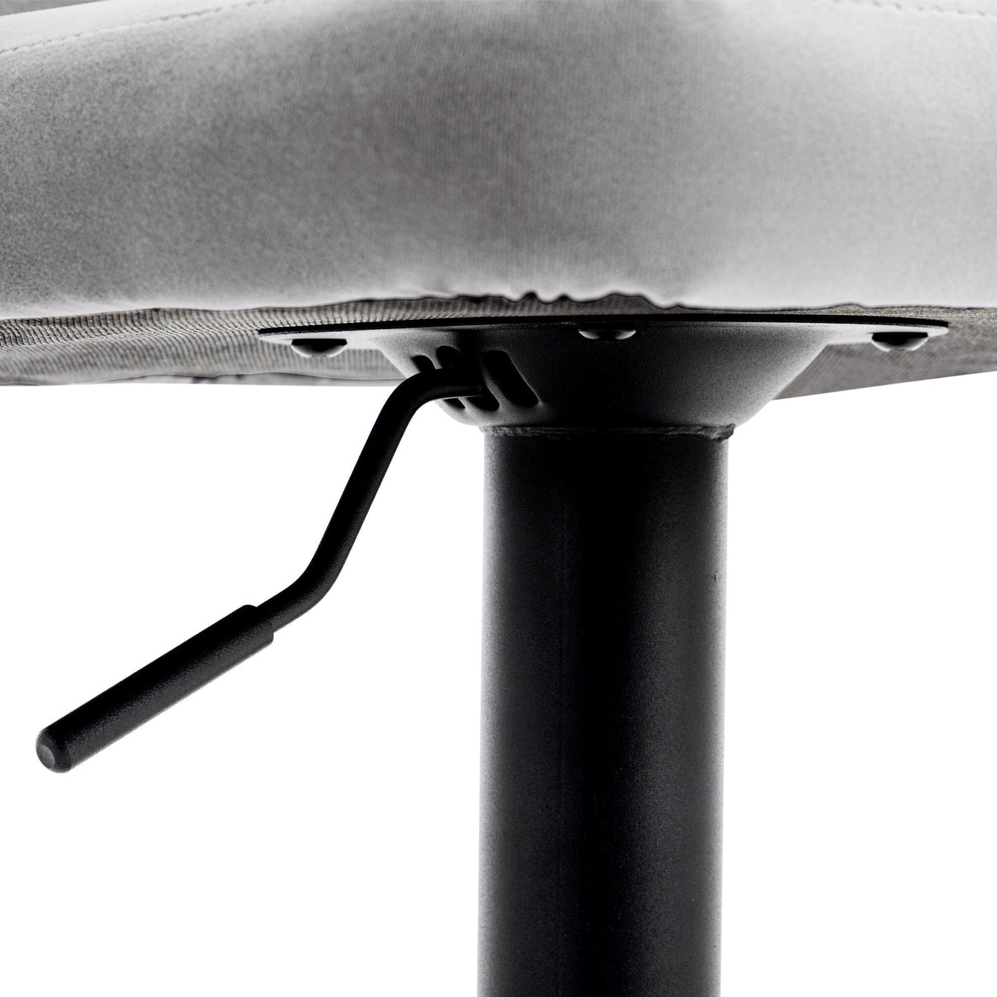 Tabouret Bar Velours Gris, Chaise de Bar lot de 4, Tabourets Réglables Hauteur (56-76 cm), Chaises Pétales avec Repose-pieds, Chaises de Loisirs Modernes, pour Restaurants, Cuisine, Comptoir, Taverne
