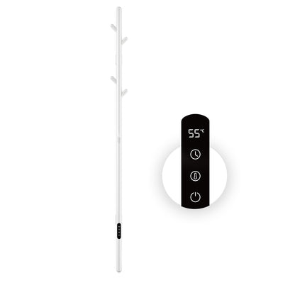 Sèche-Serviette Électrique,Adiateur sèche-serviettes intelligent Noir à température constante,Seche serviette salle bain,Porte-serviettes électrique mural,Avec 5 crochets,Convient pour salle bain,salon,chambre