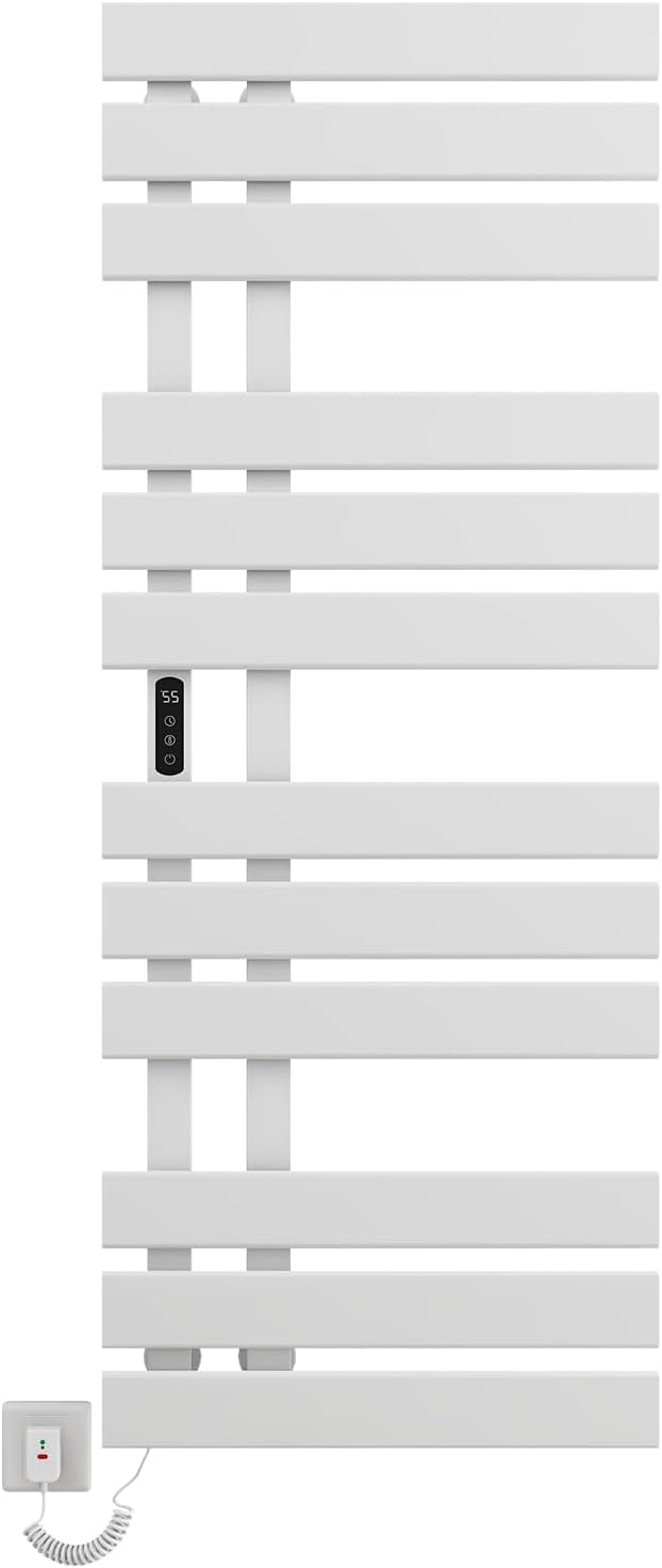 OihPaw Sèche serviette électrique,Porte-Serviettes électrique, Chauffe-Serviettes à thermostat Intelligent WiFi,Radiateur Salle de Bain - G574