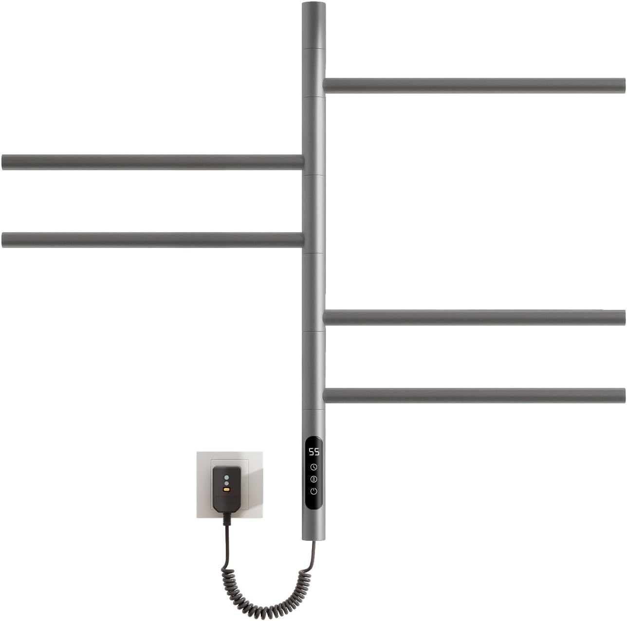 OihPaw Sèche-serviette électrique,Porte Serviette Electrique, 420x660mm,Rotation à 180°,Porte Serviettes Chauffant Chauffe Thermostatique Intelligent,économie d'énergie